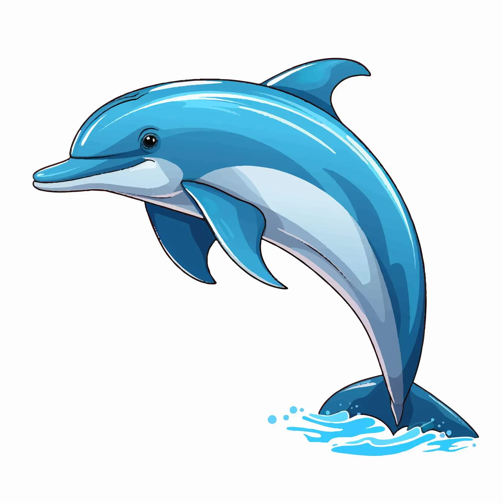 Playful Dolphin Cartoon Vector Illustration — free download from Dotvec
