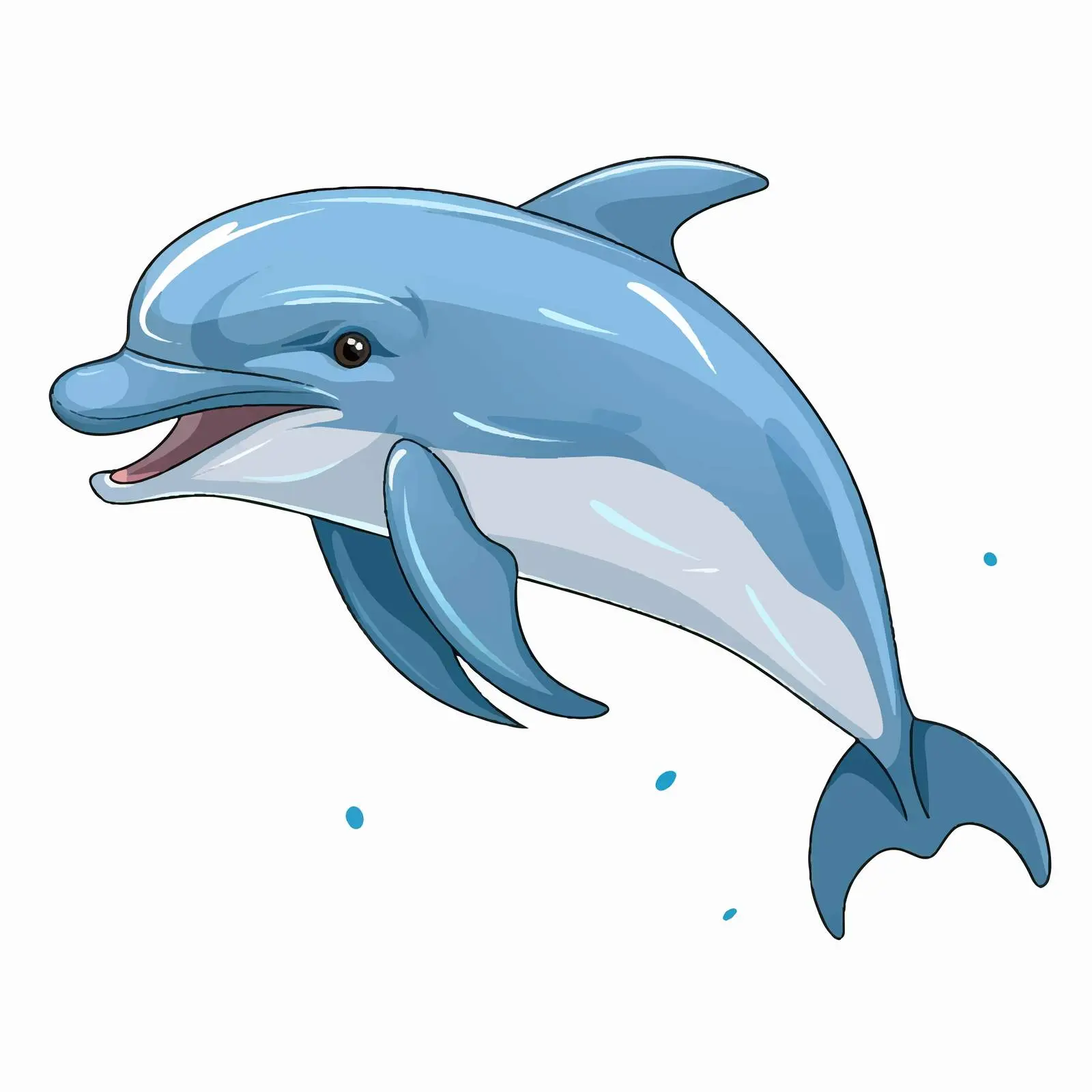 Playful Dolphin Cartoon Vector Illustration — free download from Dotvec