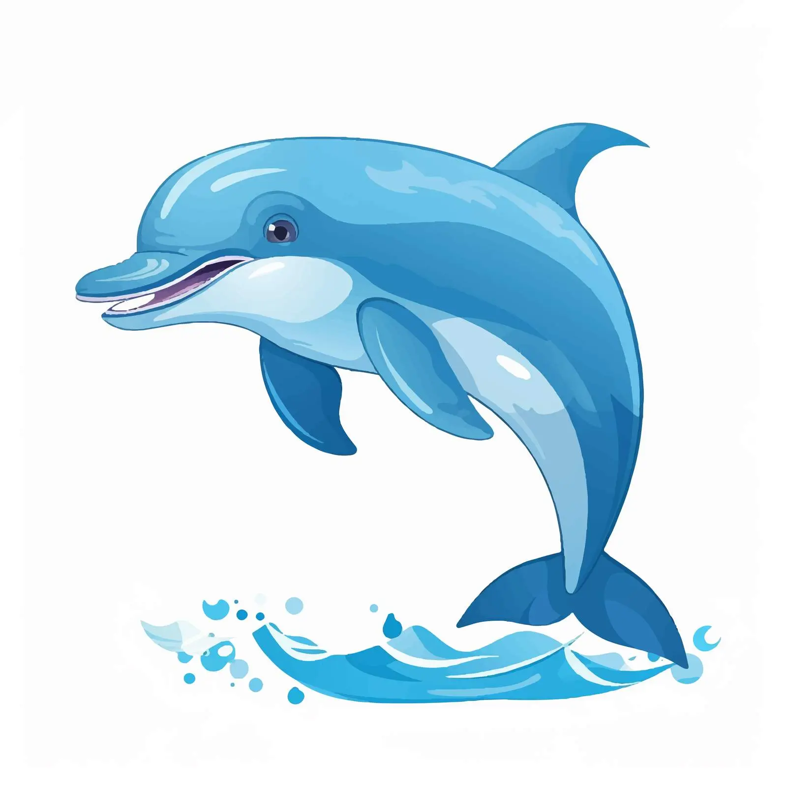 Playful Dolphin Cartoon Vector Illustration — free download from Dotvec