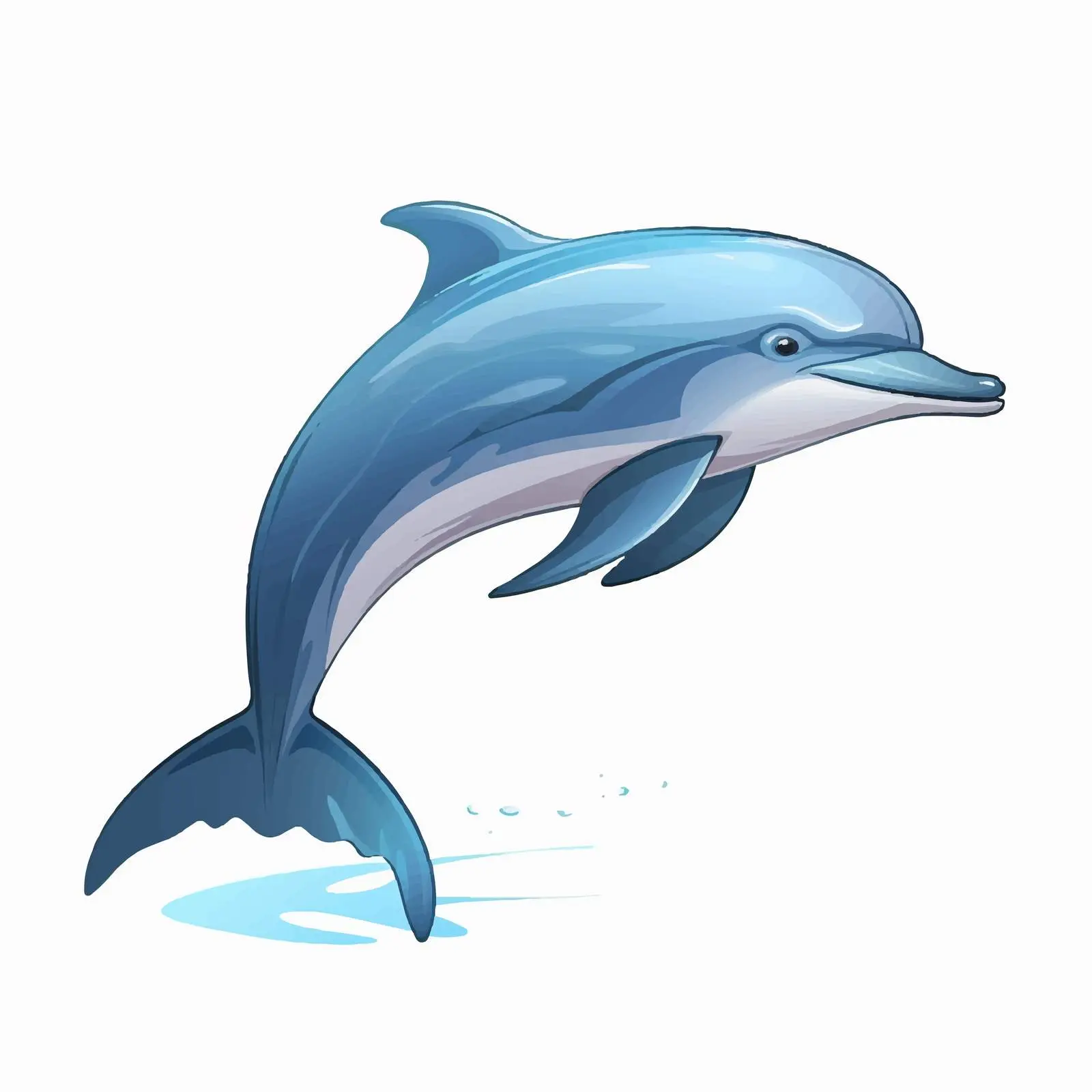 Dolphin Line Vector Illustration on White Background — free download from Dotvec