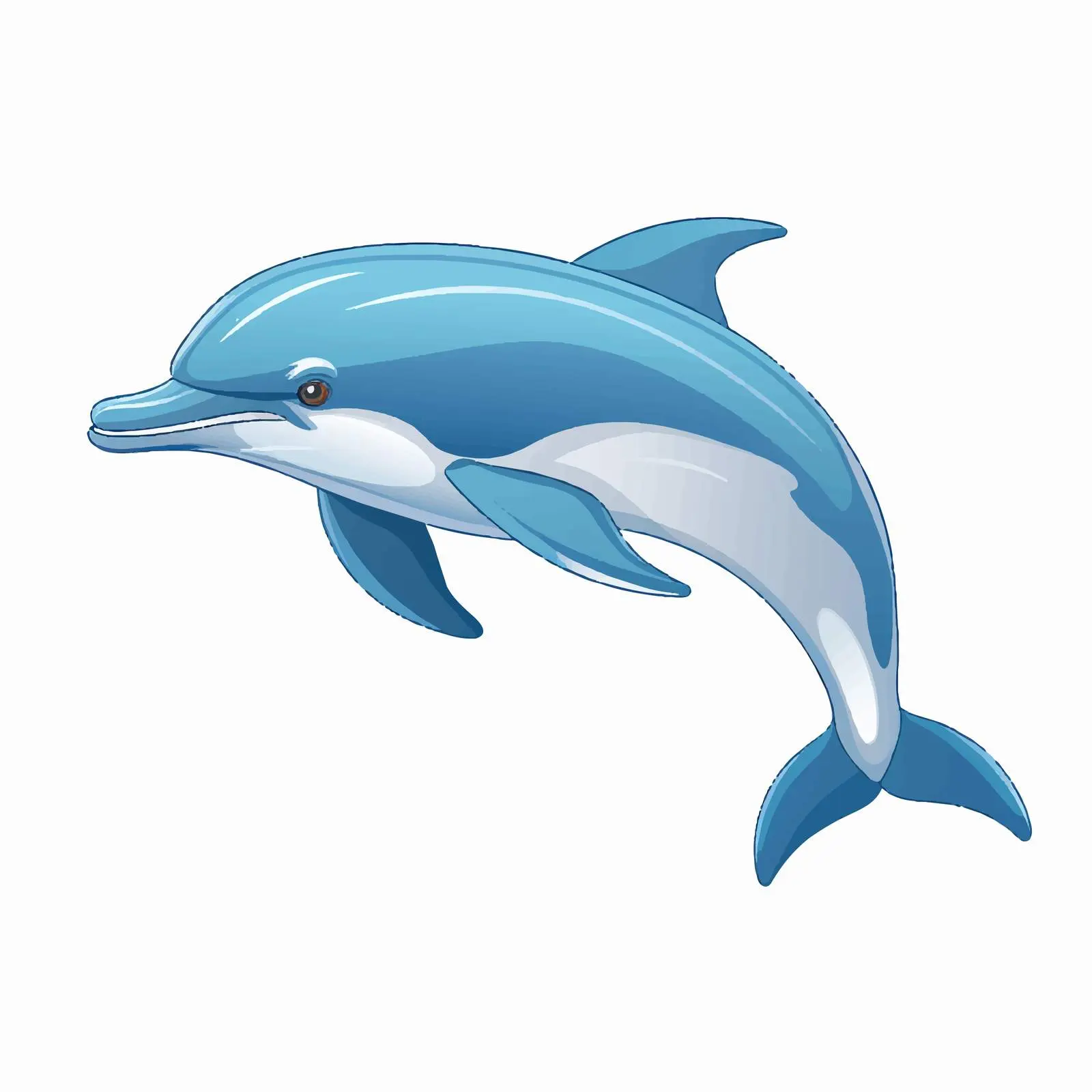 Dolphin Line Vector Illustration on White Background — free download from Dotvec
