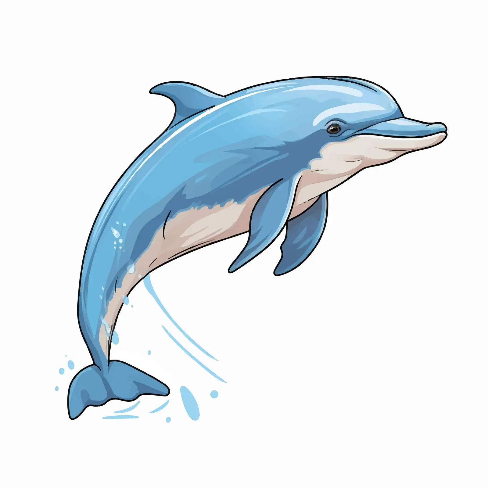 Dolphin Cartoon Vector Sketch Illustration — free download from Dotvec