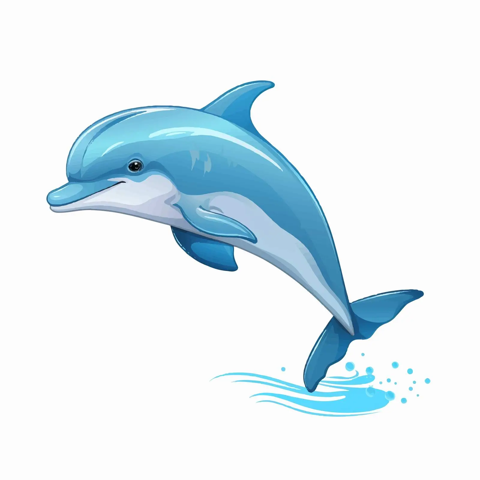 Cartoon Dolphin Vector Illustration for Design Projects — free download from Dotvec