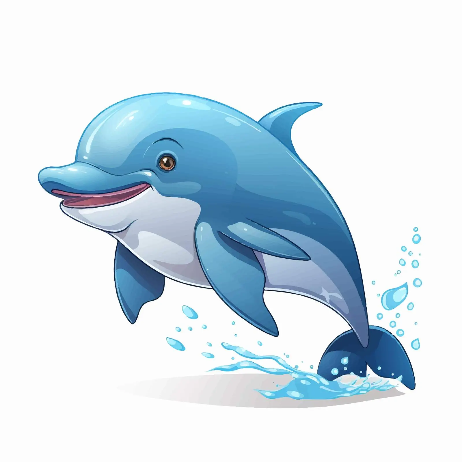 Cartoon Dolphin Vector Illustration for Design — free download from Dotvec