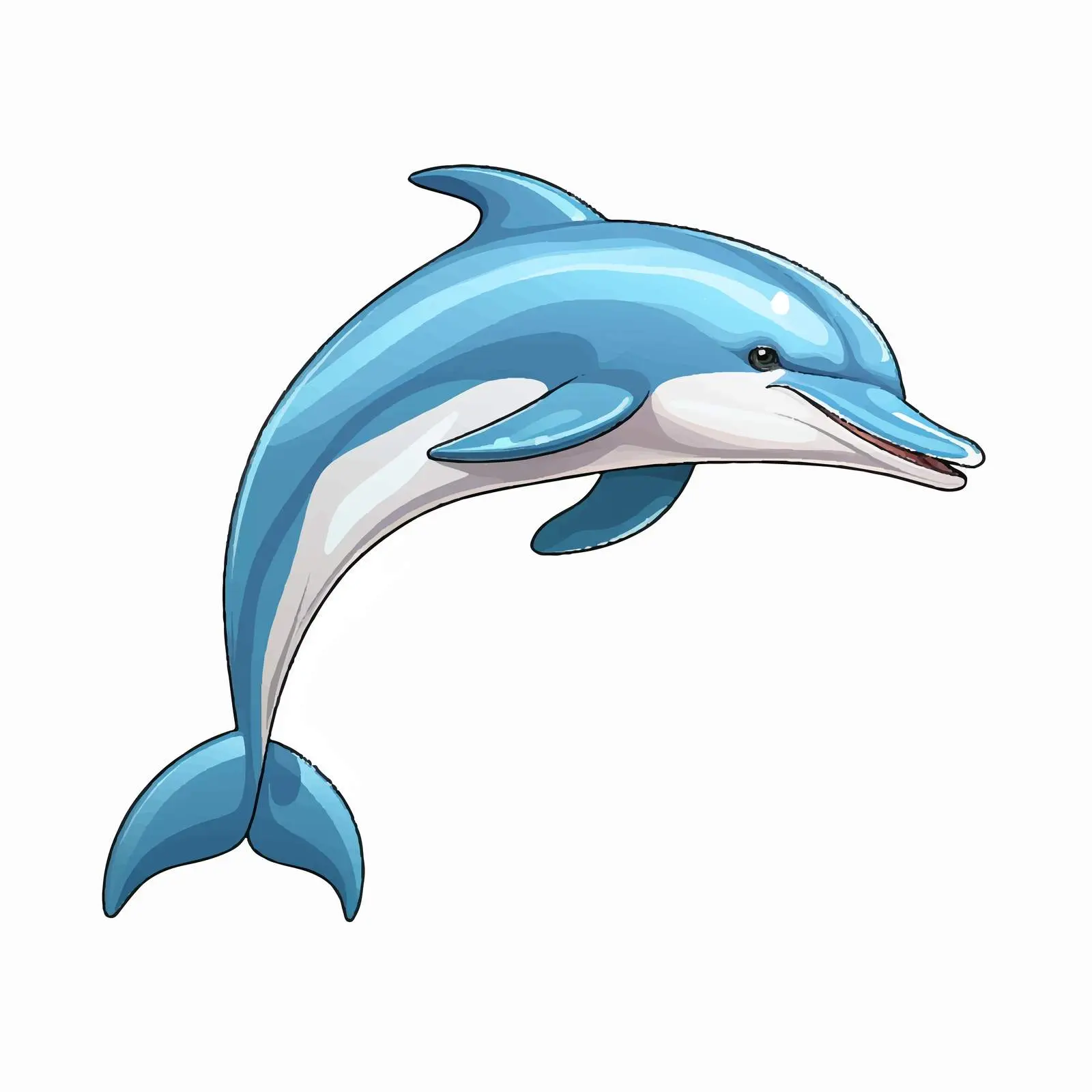 Dolphin Vector Illustration on White Background — free download from Dotvec