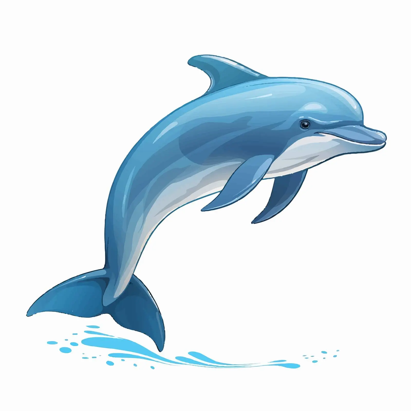 Dolphin Vector Illustration on White Background — free download from Dotvec