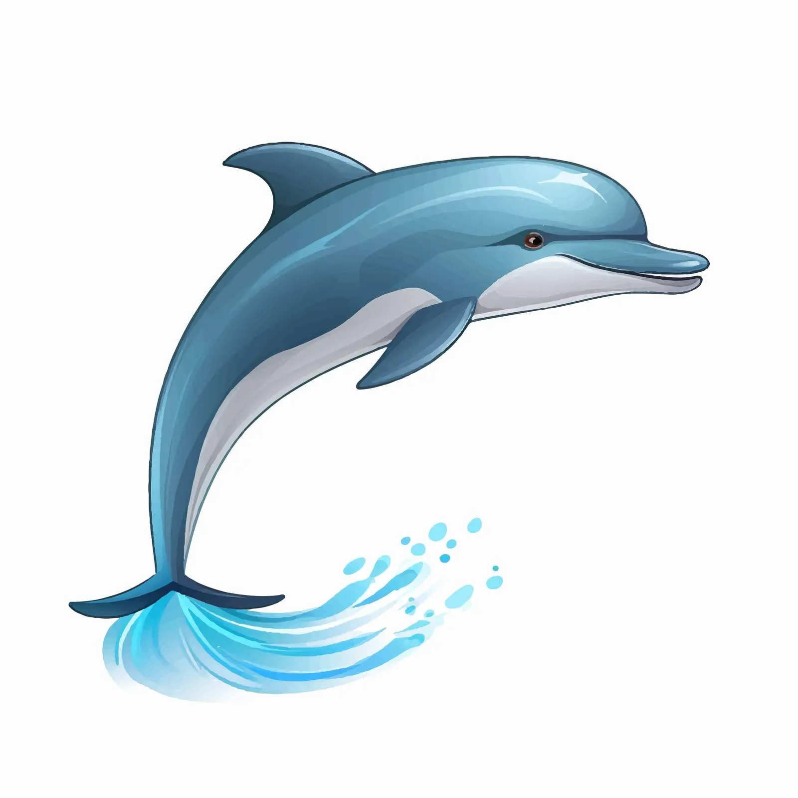 Dolphin Vector Illustration on White Background — free download from Dotvec