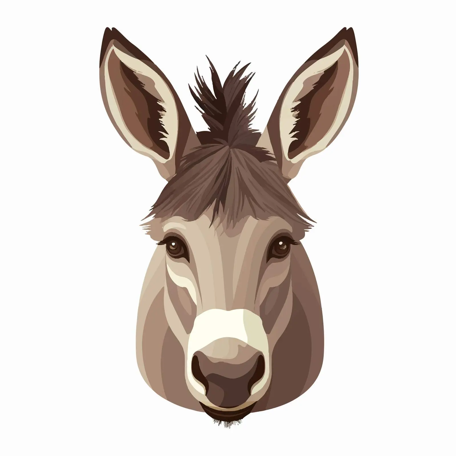 Donkey Vector Illustration Isolated on White Background — free download from Dotvec
