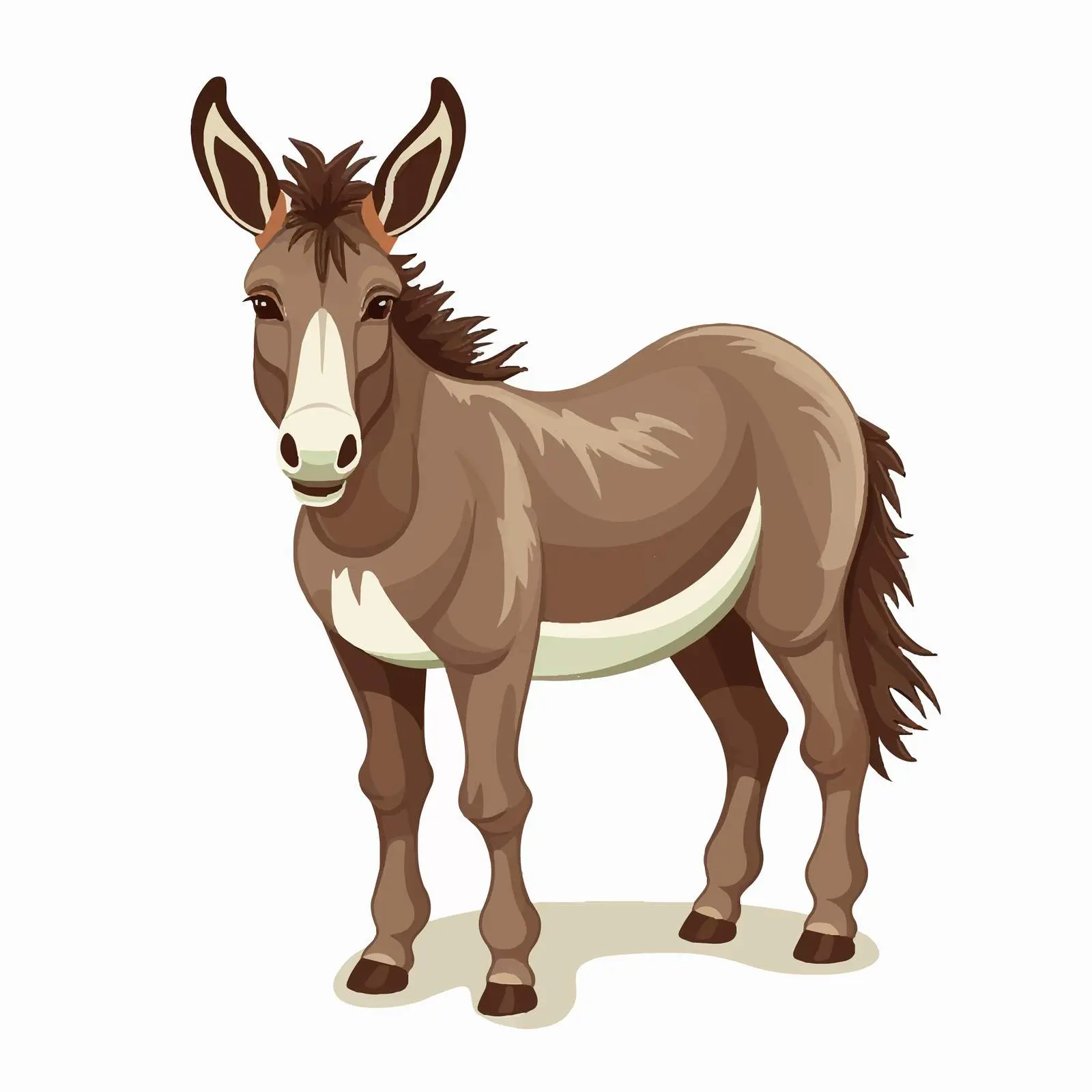 Donkey Vector Illustration on White Background — free download from Dotvec