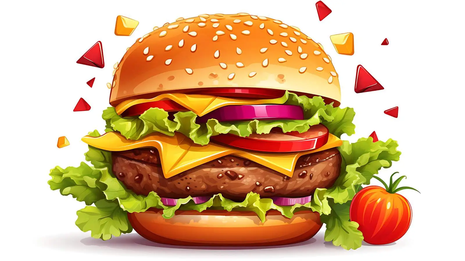 Promote healthy eating habits with burger-themed poster — free download from Dotvec
