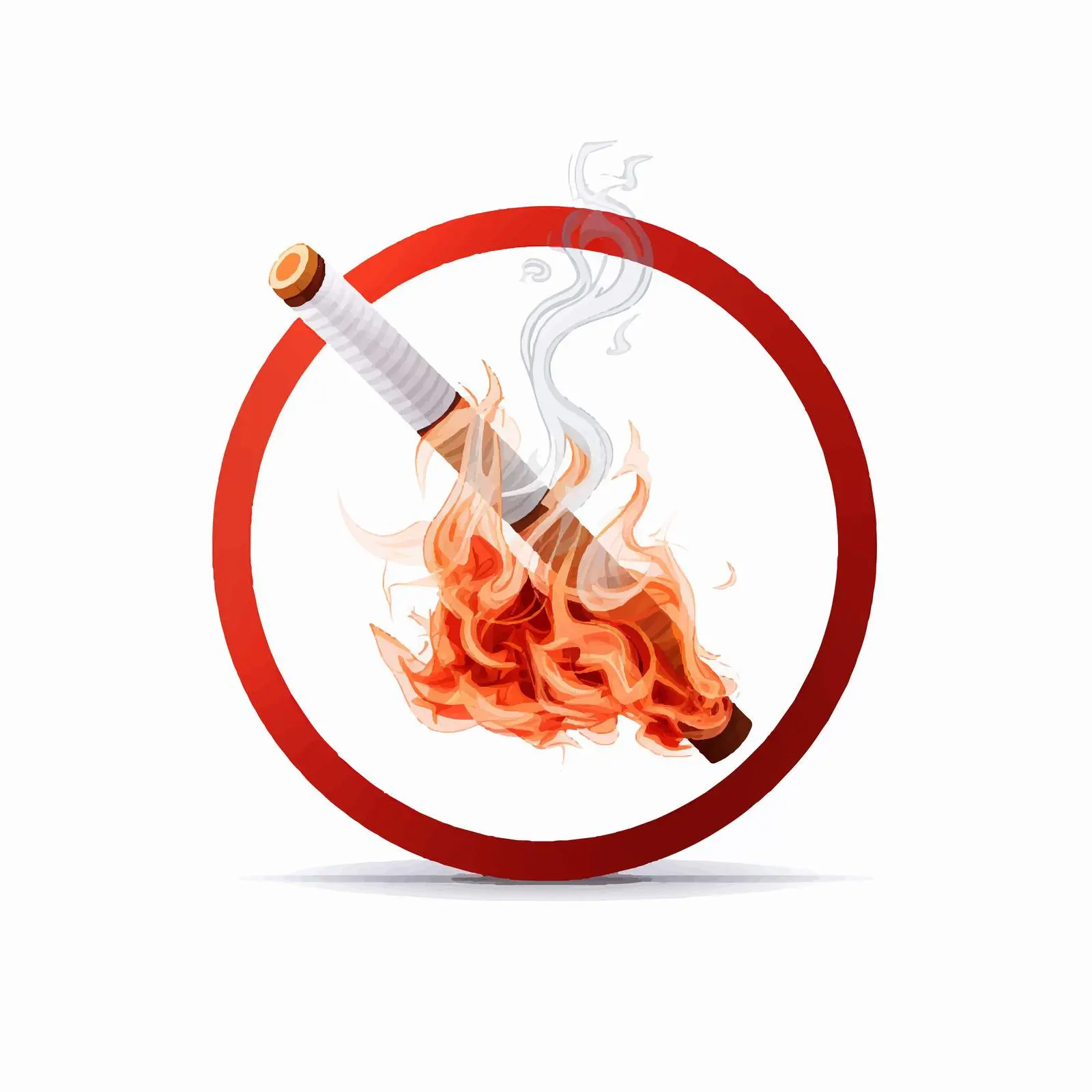No Smoking Sign Vector Illustration – free warning image from Dotvec
