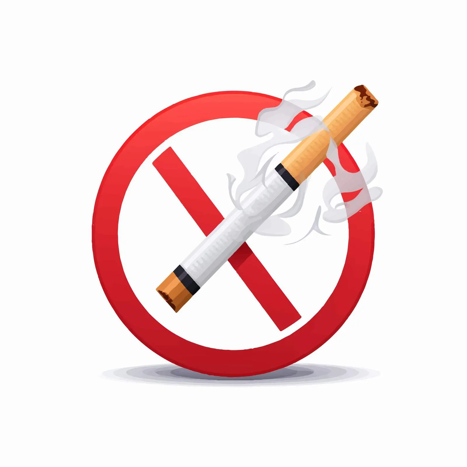 No Smoking Sign Vector Illustration – free warning image from Dotvec