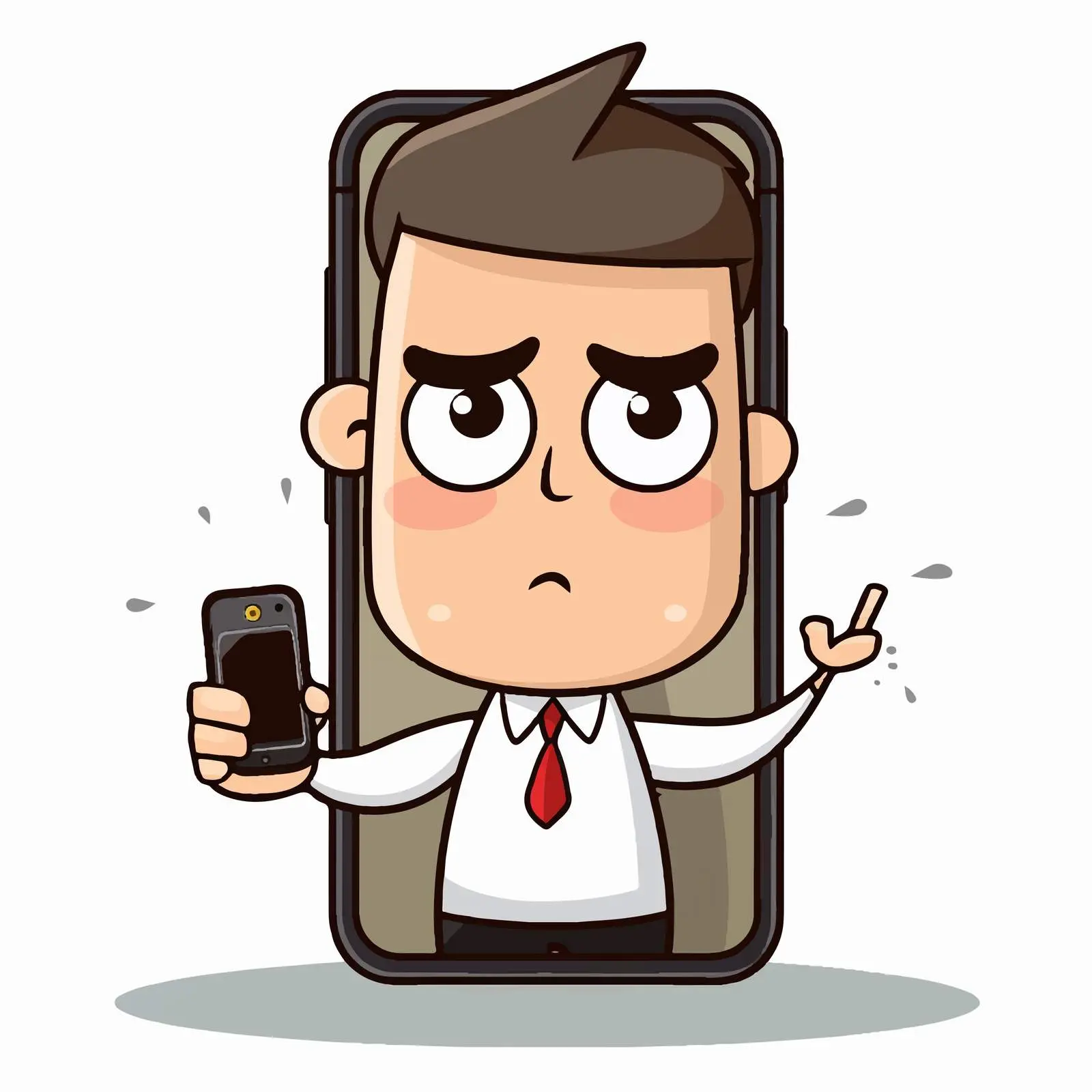 No Mobile Phones Symbol Cartoon Vector Illustration – free warning image from Dotvec