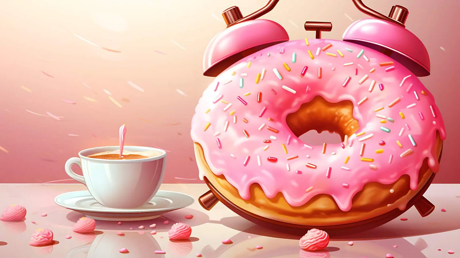 Breakfast Time Donut Clock — free download from Dotvec