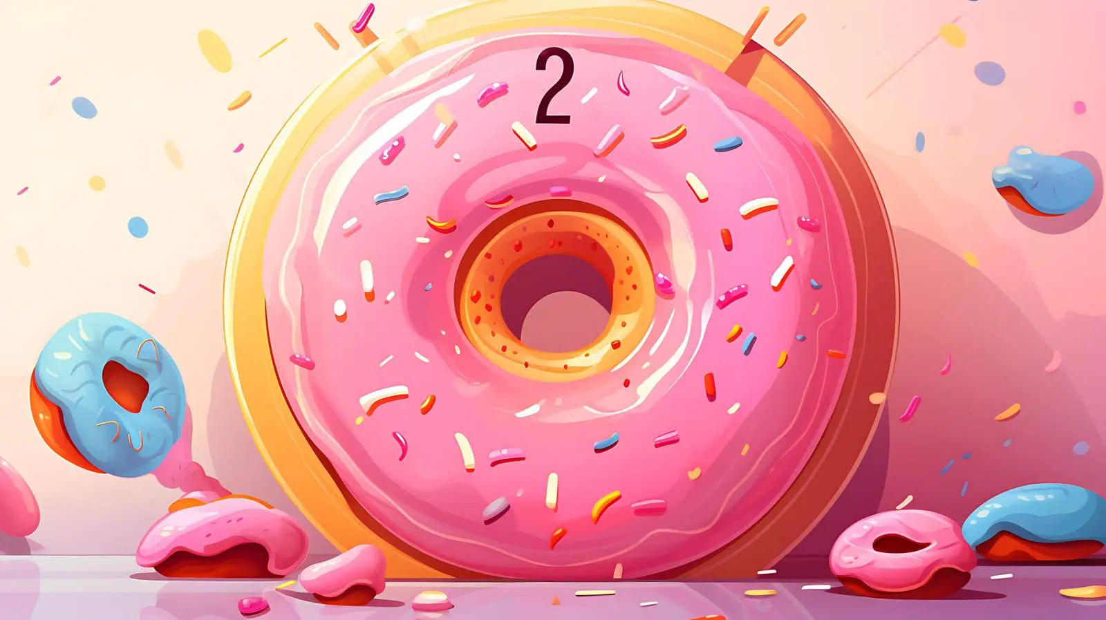 Breakfast Time Donut Clock Concept — free download from Dotvec