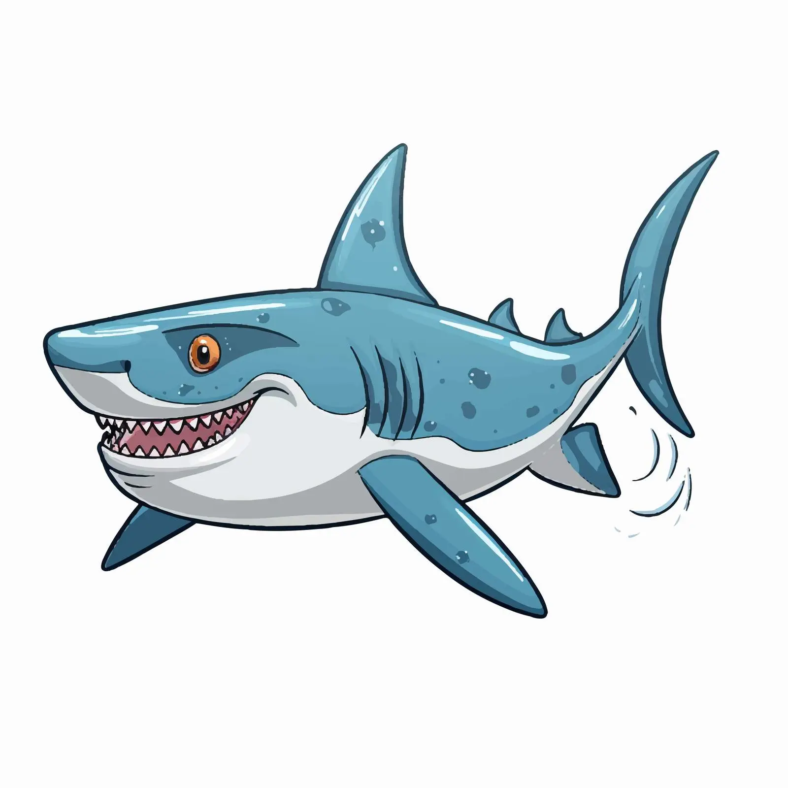 Doodle Shark Character Illustration Vector Art — free download from Dotvec
