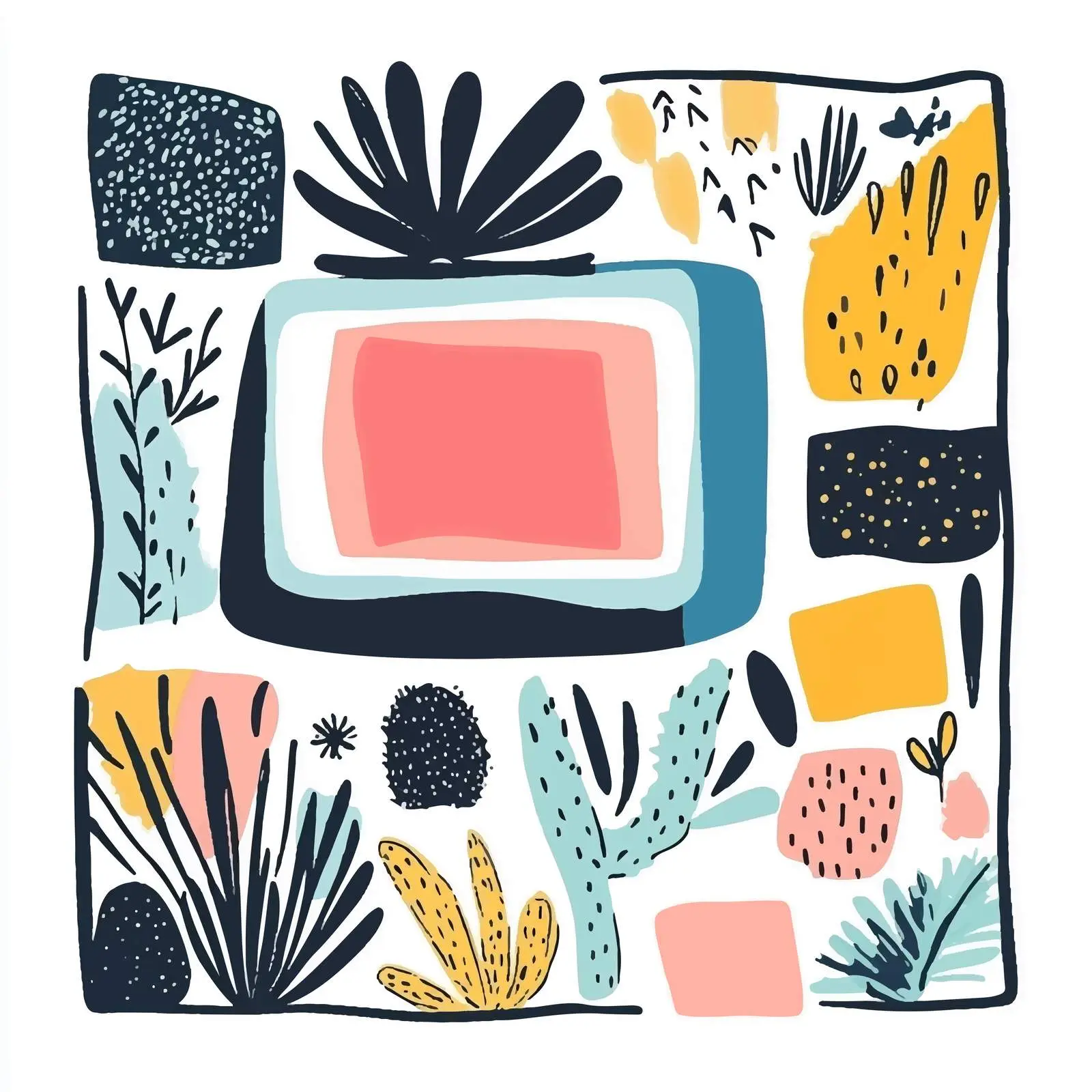 Colorful Doodle Stickers Set — free download from Dotvec