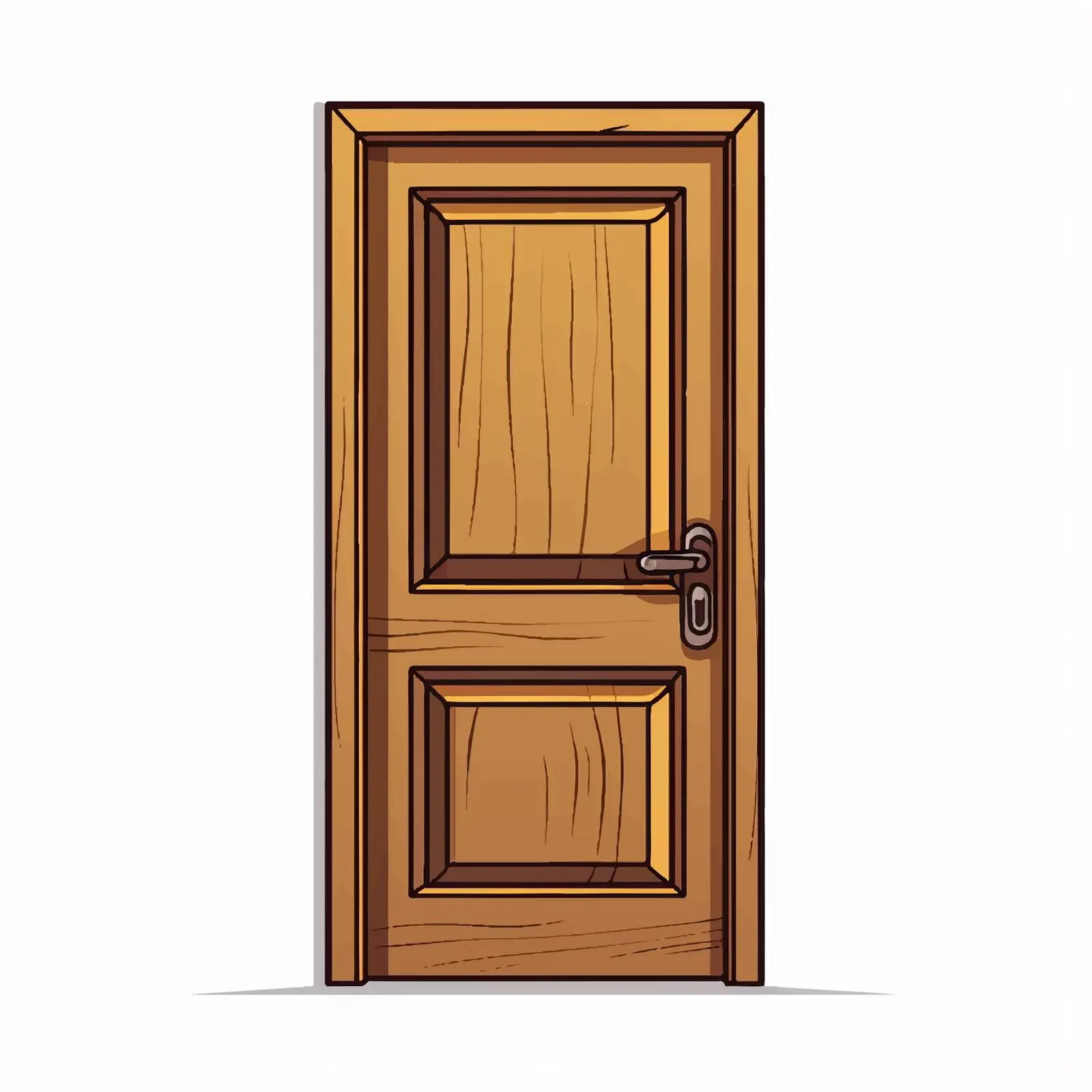 Cartoon Door Line Vector Illustration — free download from Dotvec