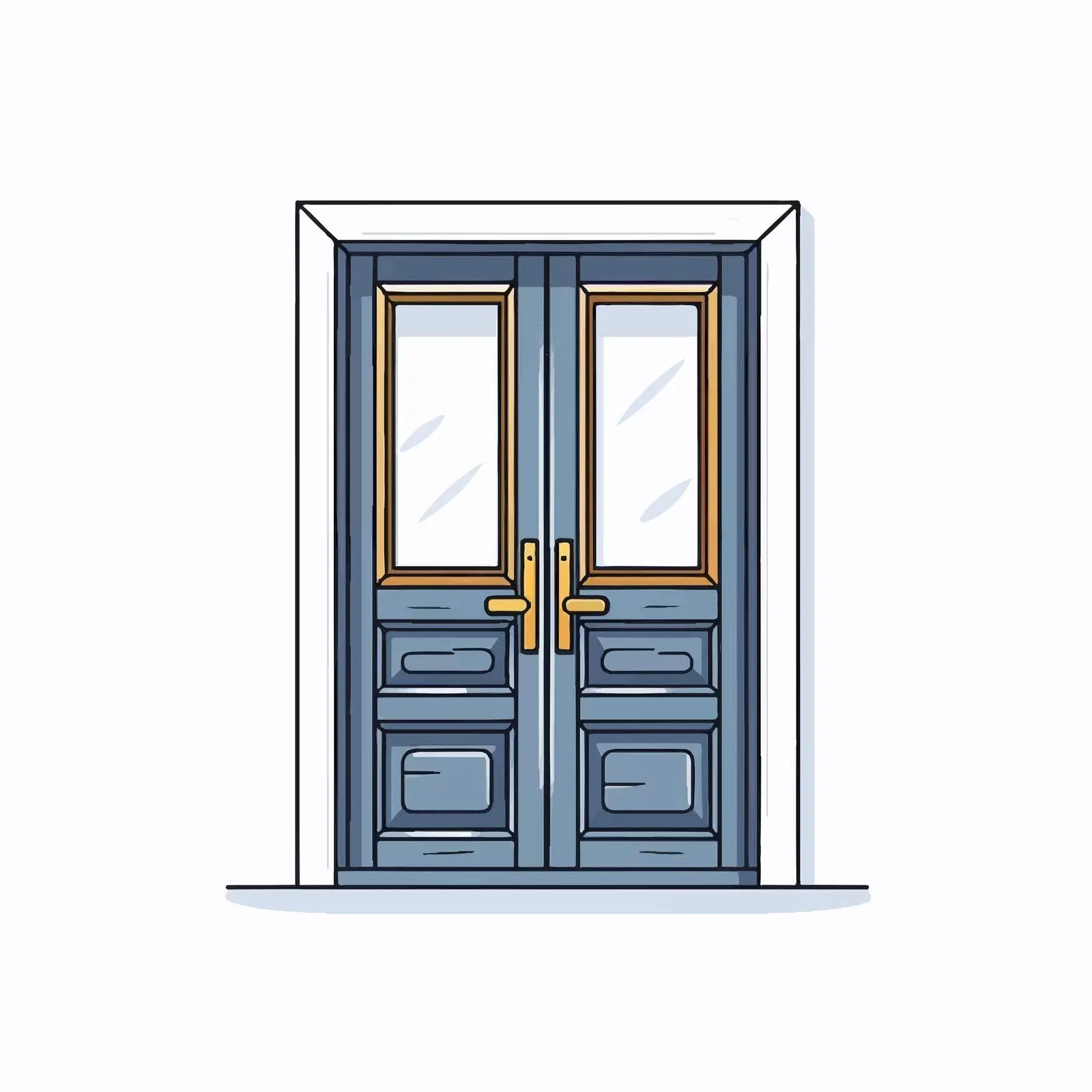 Cartoon Door Vector Line Illustration — free download from Dotvec