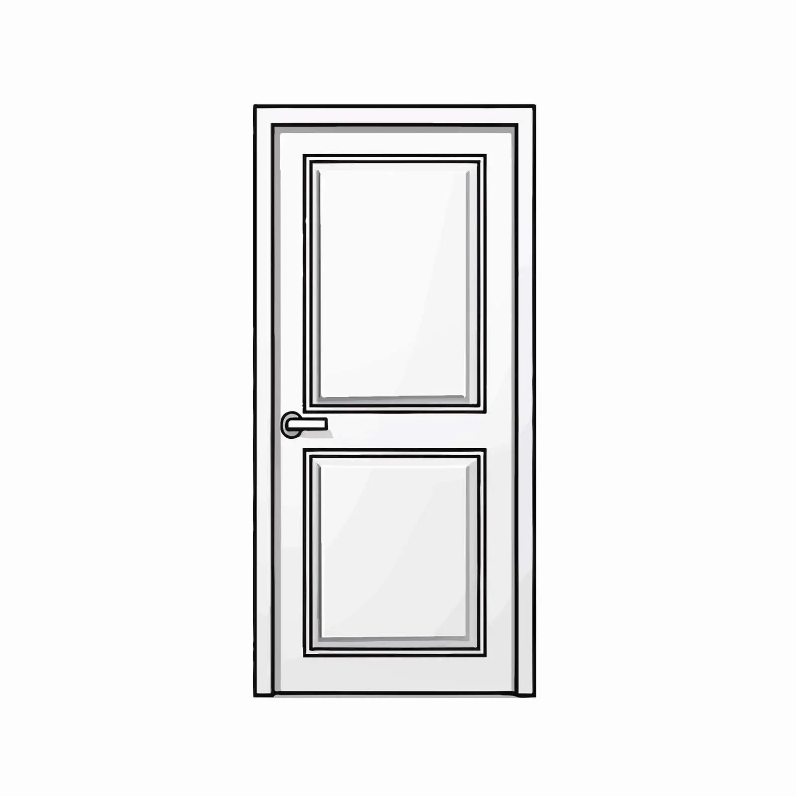 Cartoon Vector Door Line Illustration — free download from Dotvec