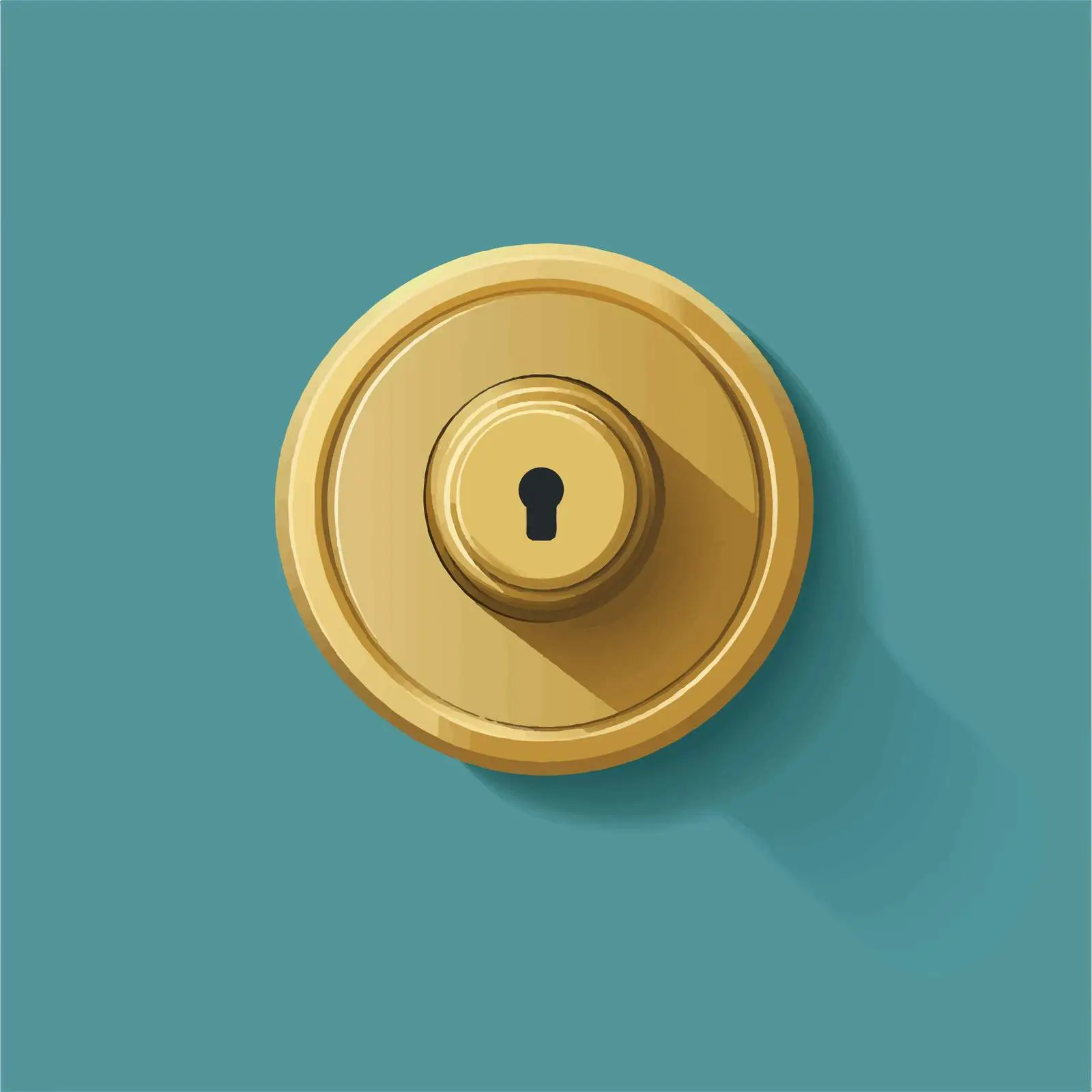 Flat Doorknob Vector Illustration — free download from Dotvec