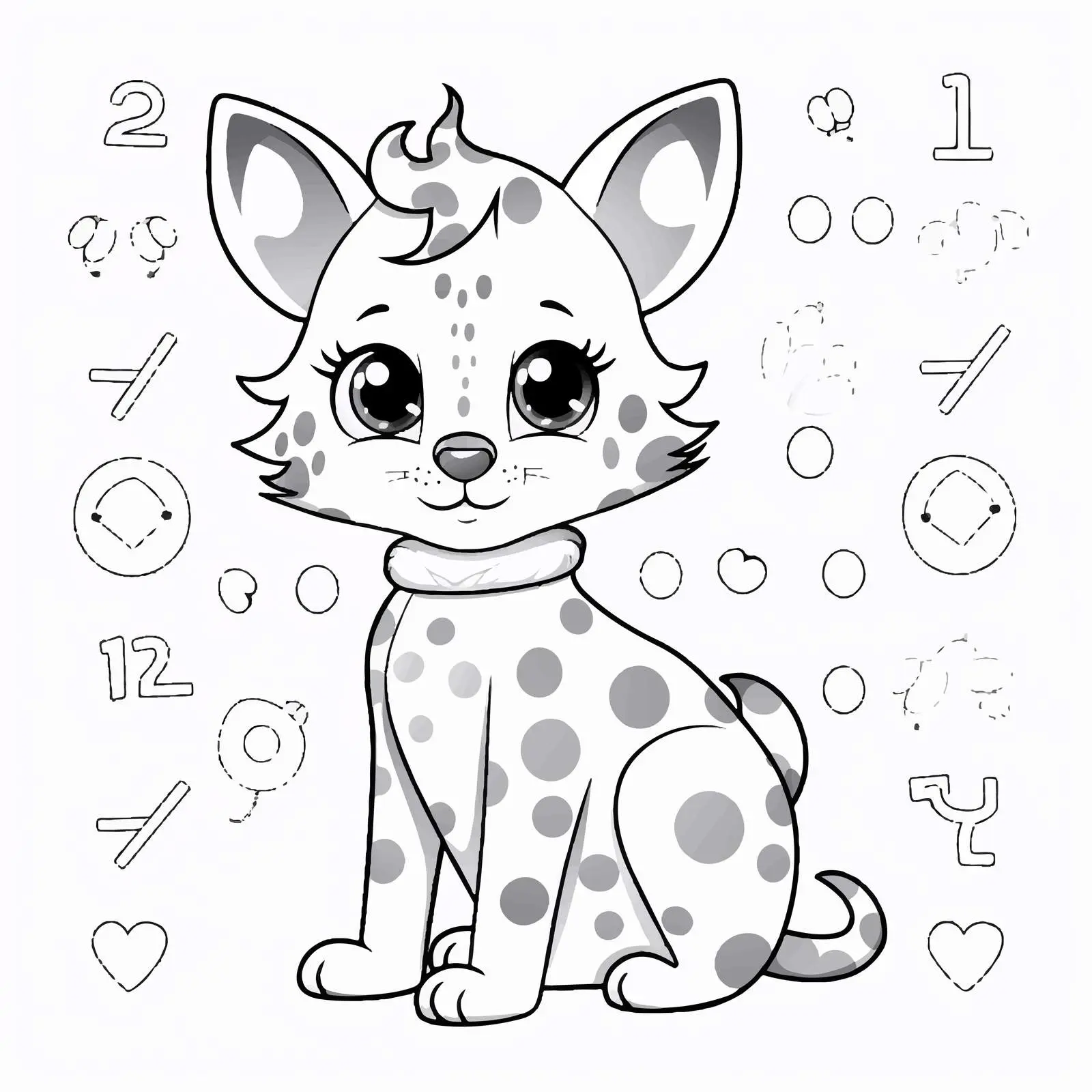 Dot to Dot Handwriting Practice for Number Learning – free basic image from Dotvec