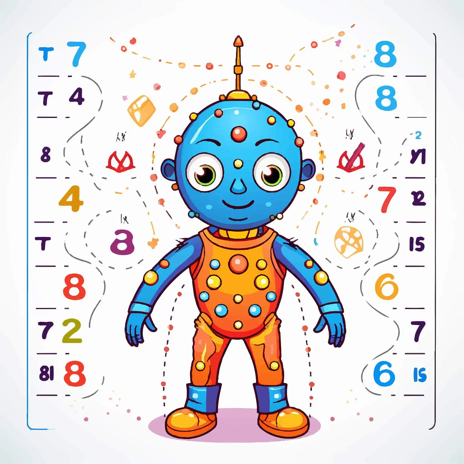 Dot to Dot Handwriting Practice for Kids – free numeracy skills image from Dotvec
