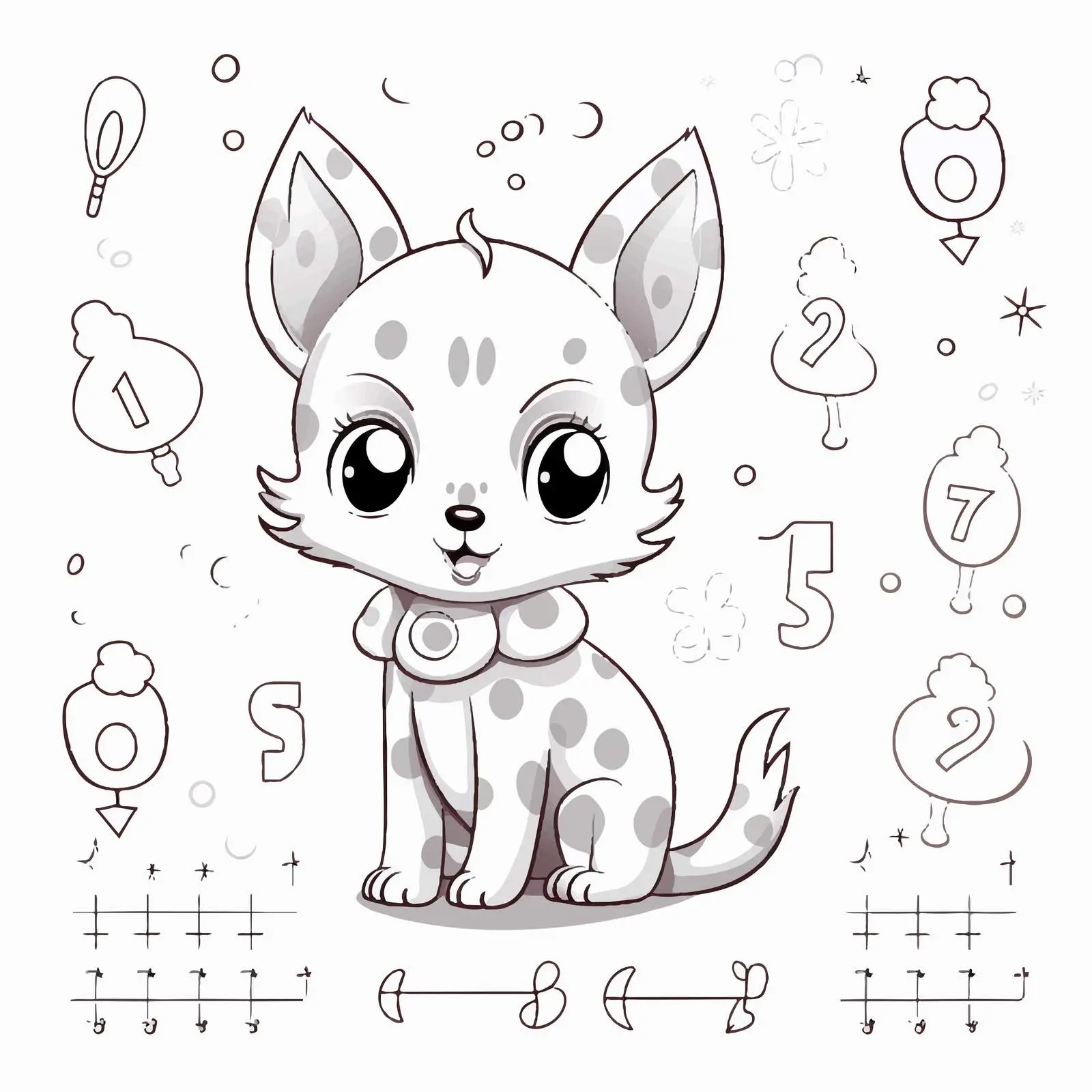 Dot to Dot Handwriting Practice Learning Number – free children education image from Dotvec