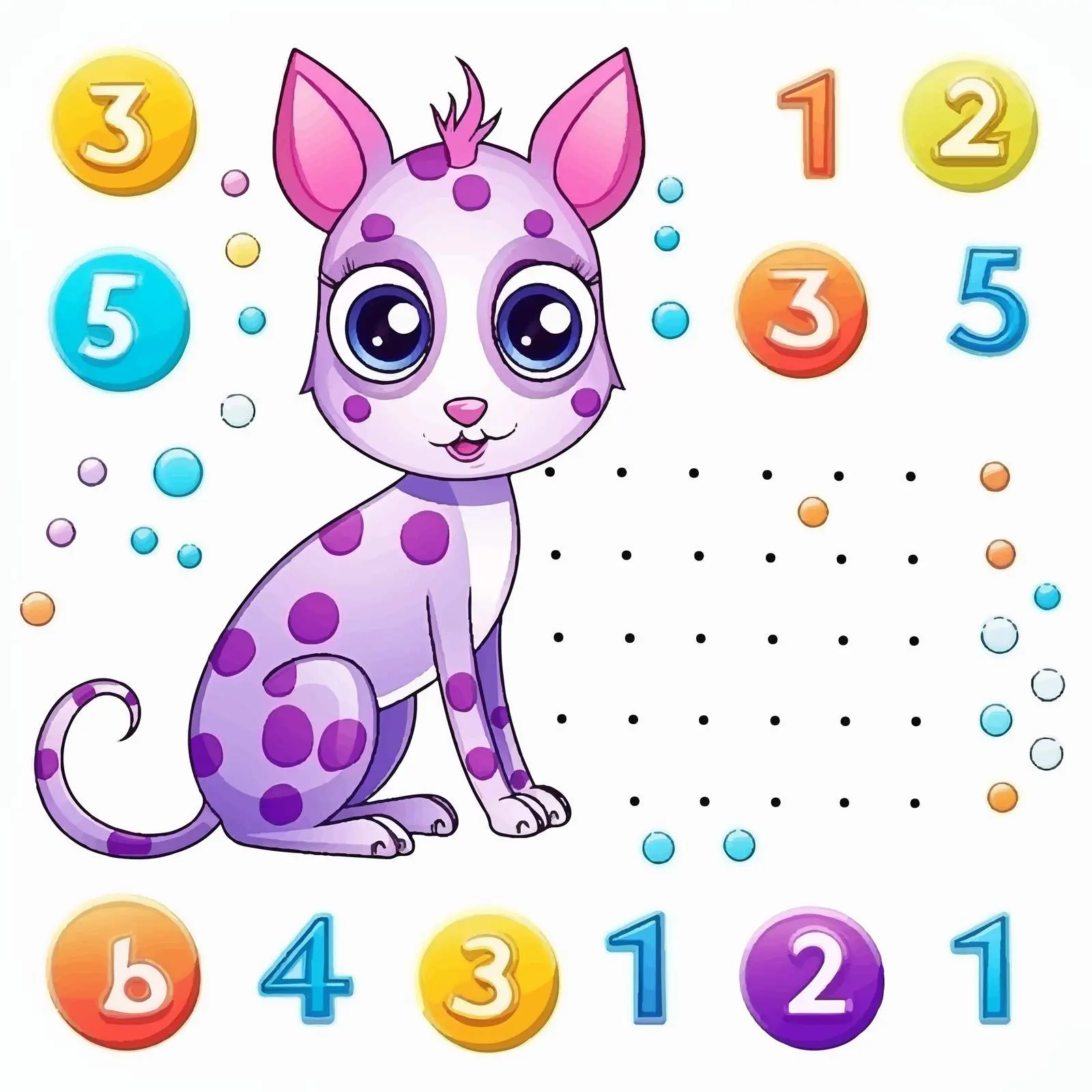 Handwriting Practice Dot-to-Dot Drawing for Kids — free download from Dotvec