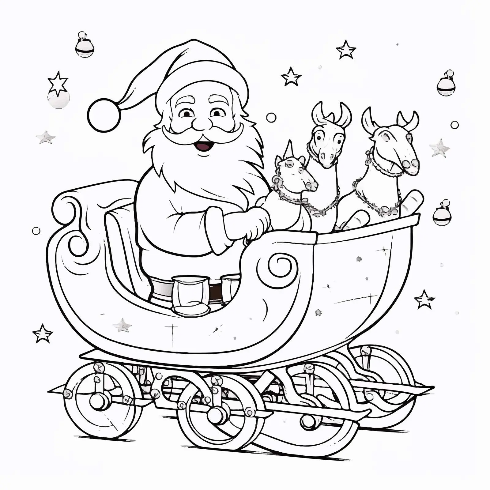 Christmas Dot-to-Dot Game with Santa Sleigh — free download from Dotvec