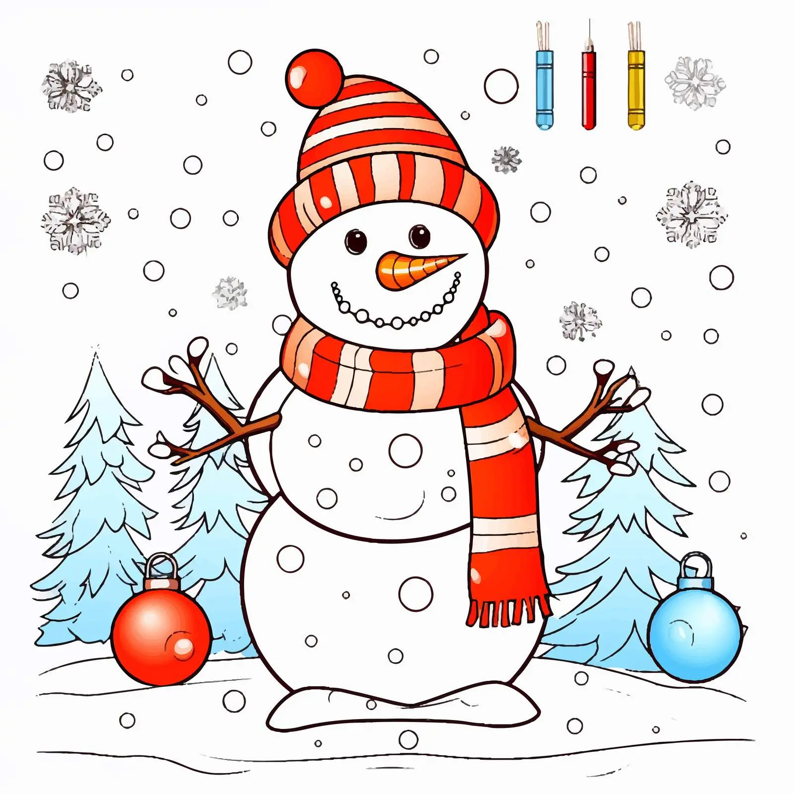 Dot to Dot Christmas Snowman Game for Kids — free download from Dotvec