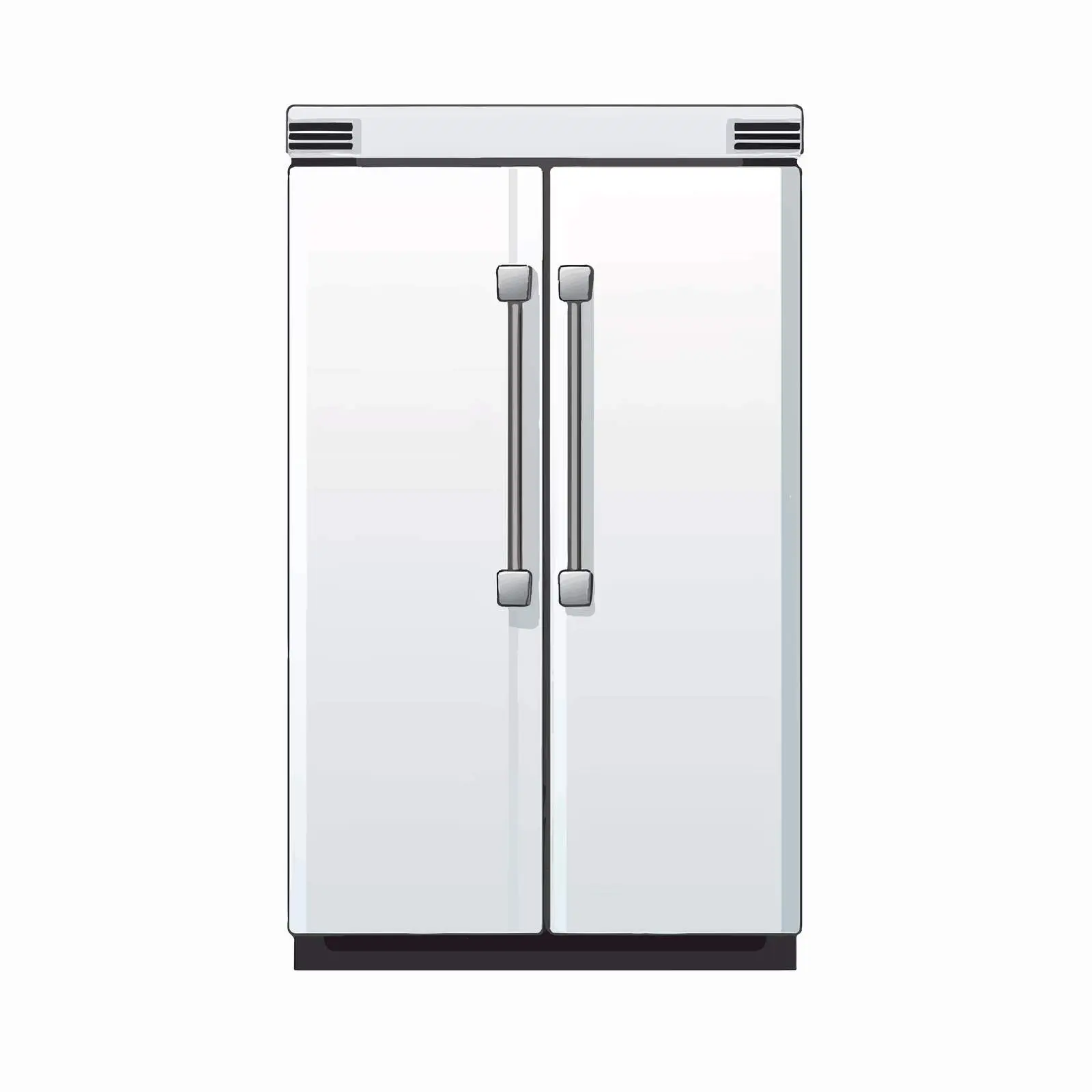 Double Door Refrigerator Vector Illustration – free kitchen essentials image from Dotvec