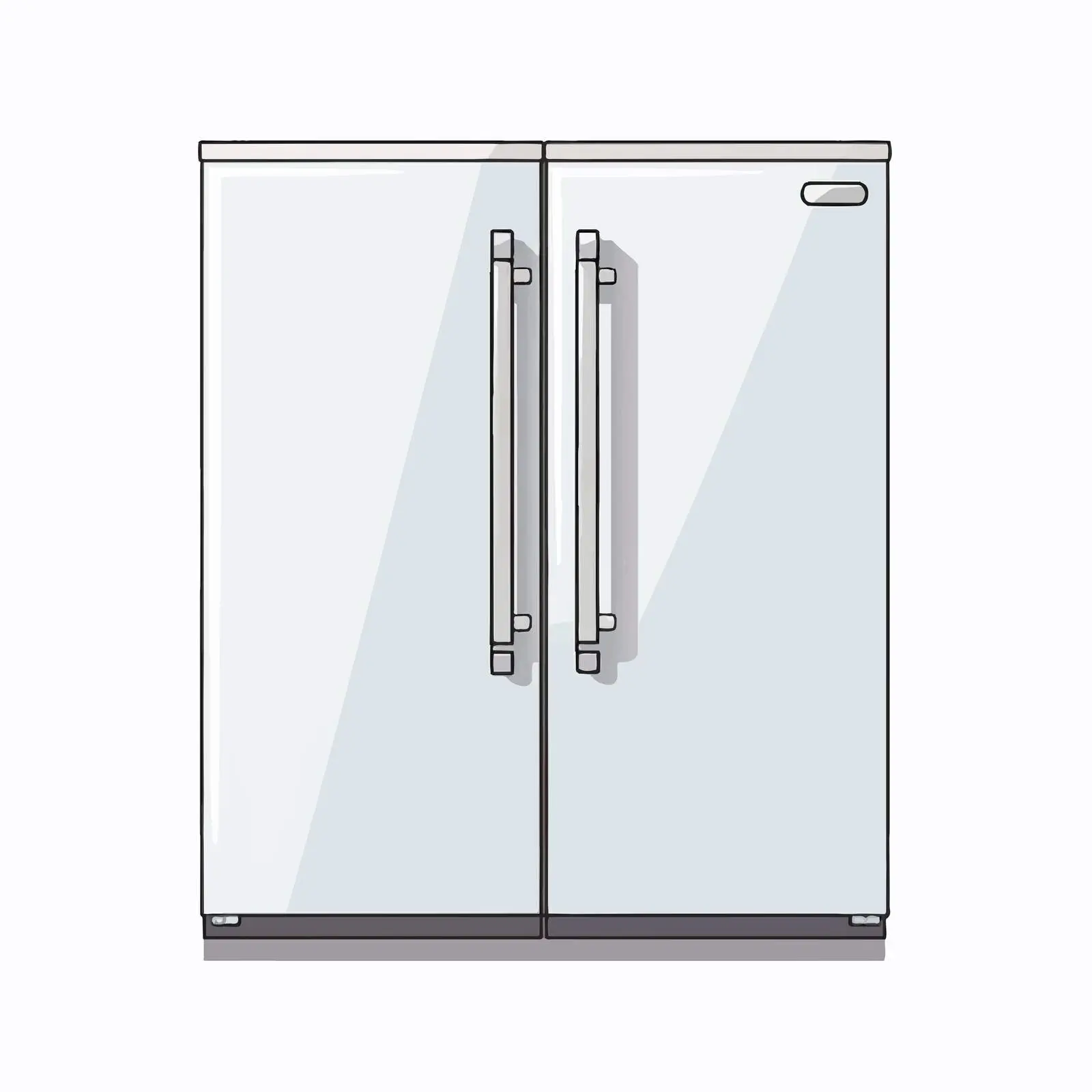 Double Door Refrigerator Vector Illustration — free download from Dotvec