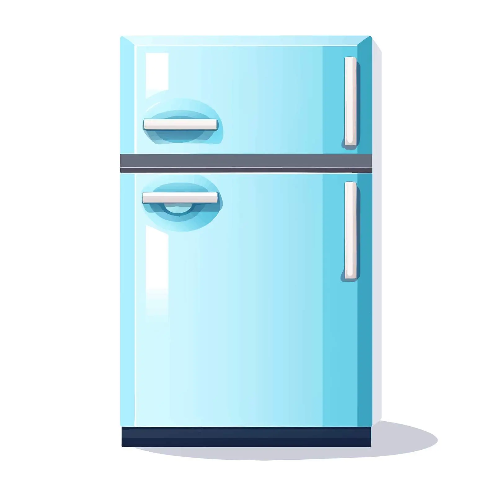 Double Door Refrigerator Vector Illustration on White – free kitchen essentials image from Dotvec