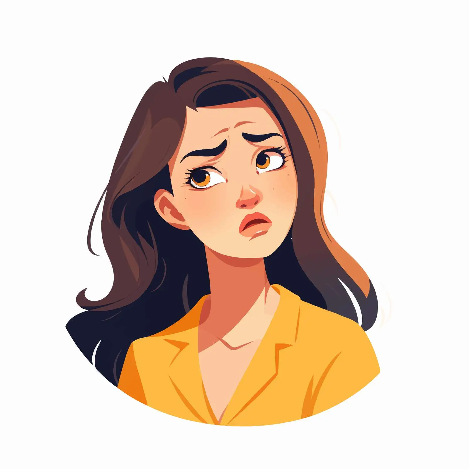 Irritated and Skeptical Woman Vector Illustration — free download from Dotvec