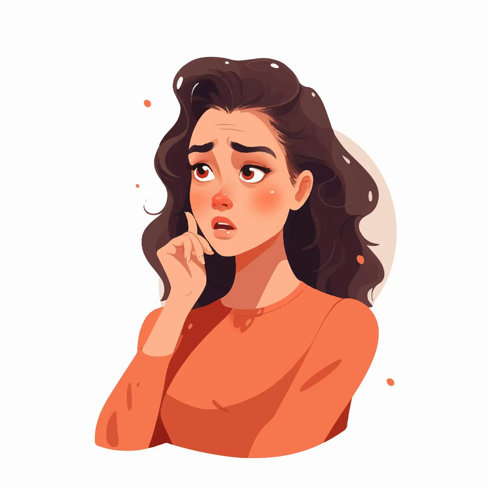 Irritated and Skeptical Woman Vector Illustration — free download from Dotvec
