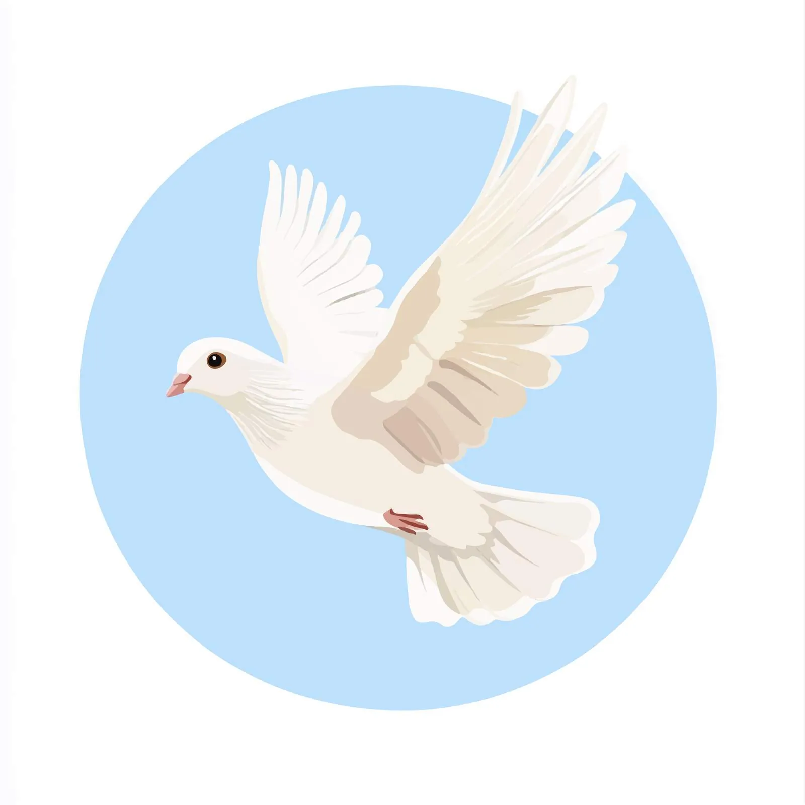 Peaceful Dove Flying in Sky with Wings Spread — free download from Dotvec