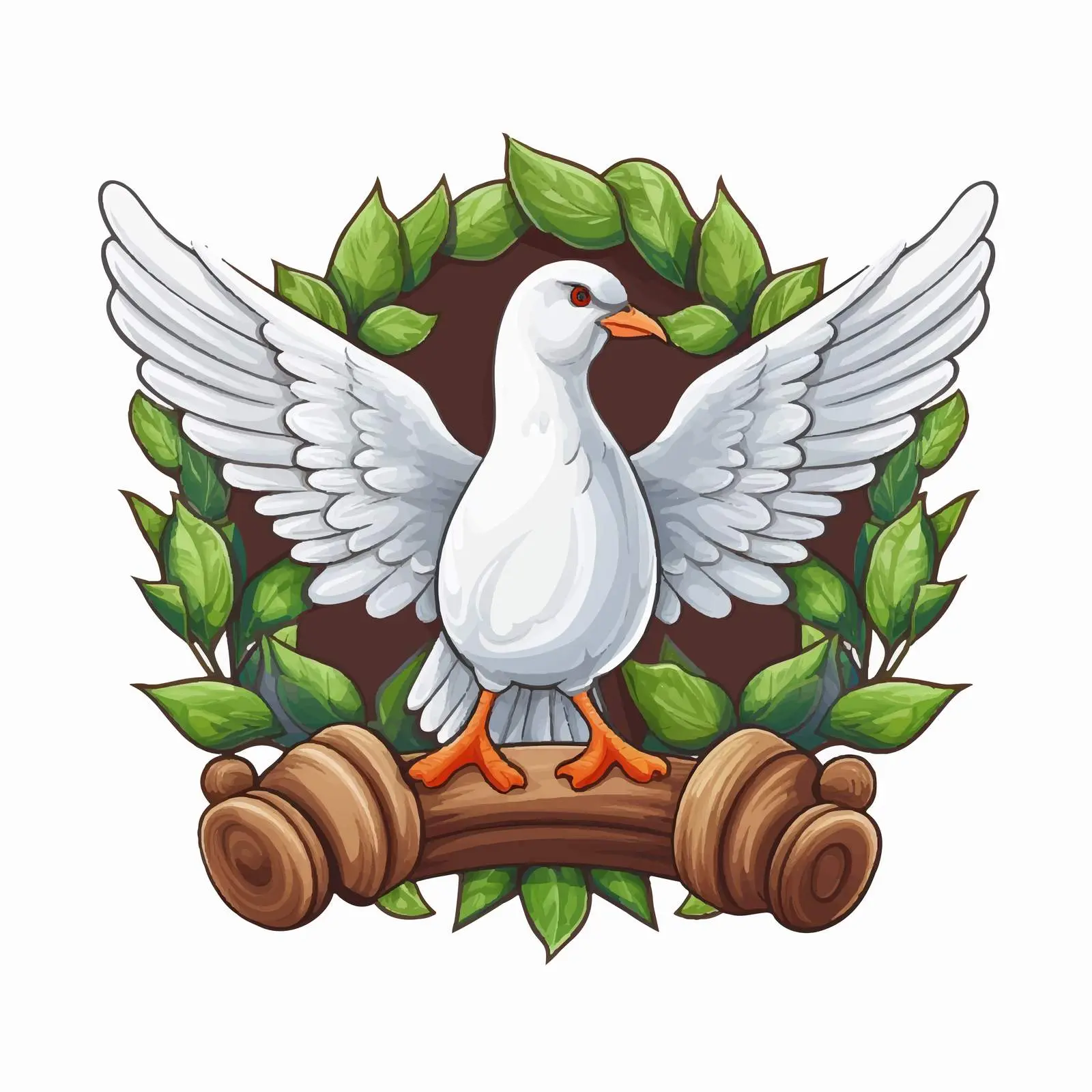 Dove, Gavel and Laurel Wreath Symbolizing Justice — free download from Dotvec