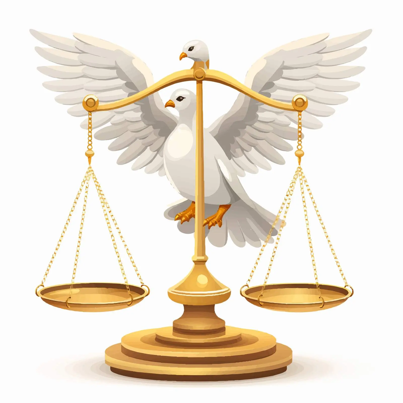 Dove on Scales Representing Peace and Justice — free download from Dotvec