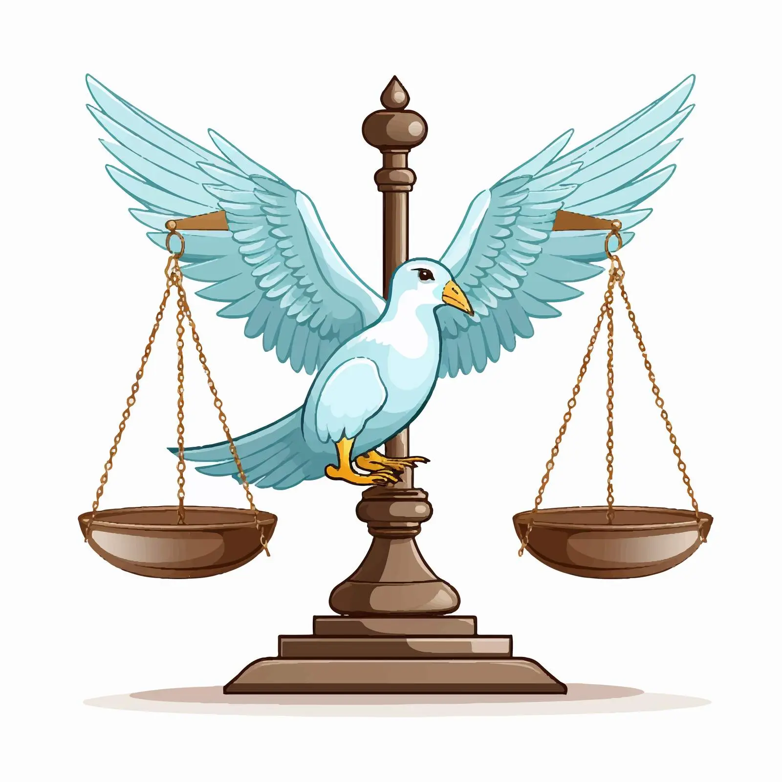 Dove and Scales Symbolizing Peace and Justice — free download from Dotvec