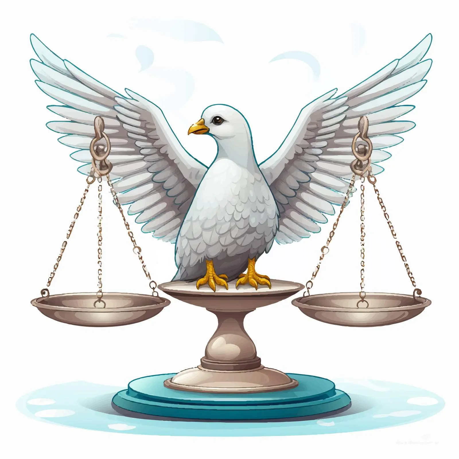Dove and Scales Symbolizing Peace and Justice — free download from Dotvec