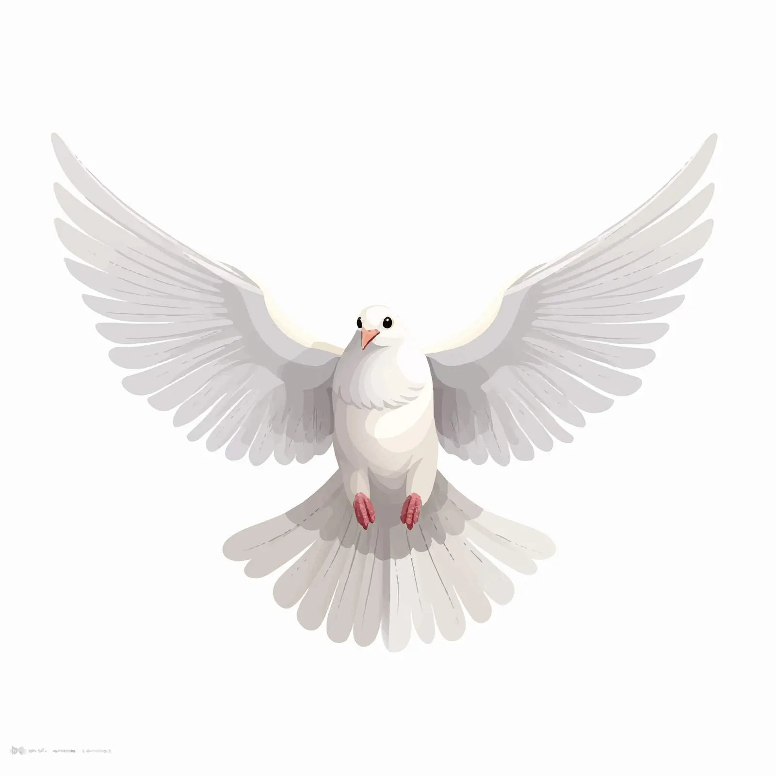 Top View Dove Vector Illustration on White Background — free download from Dotvec