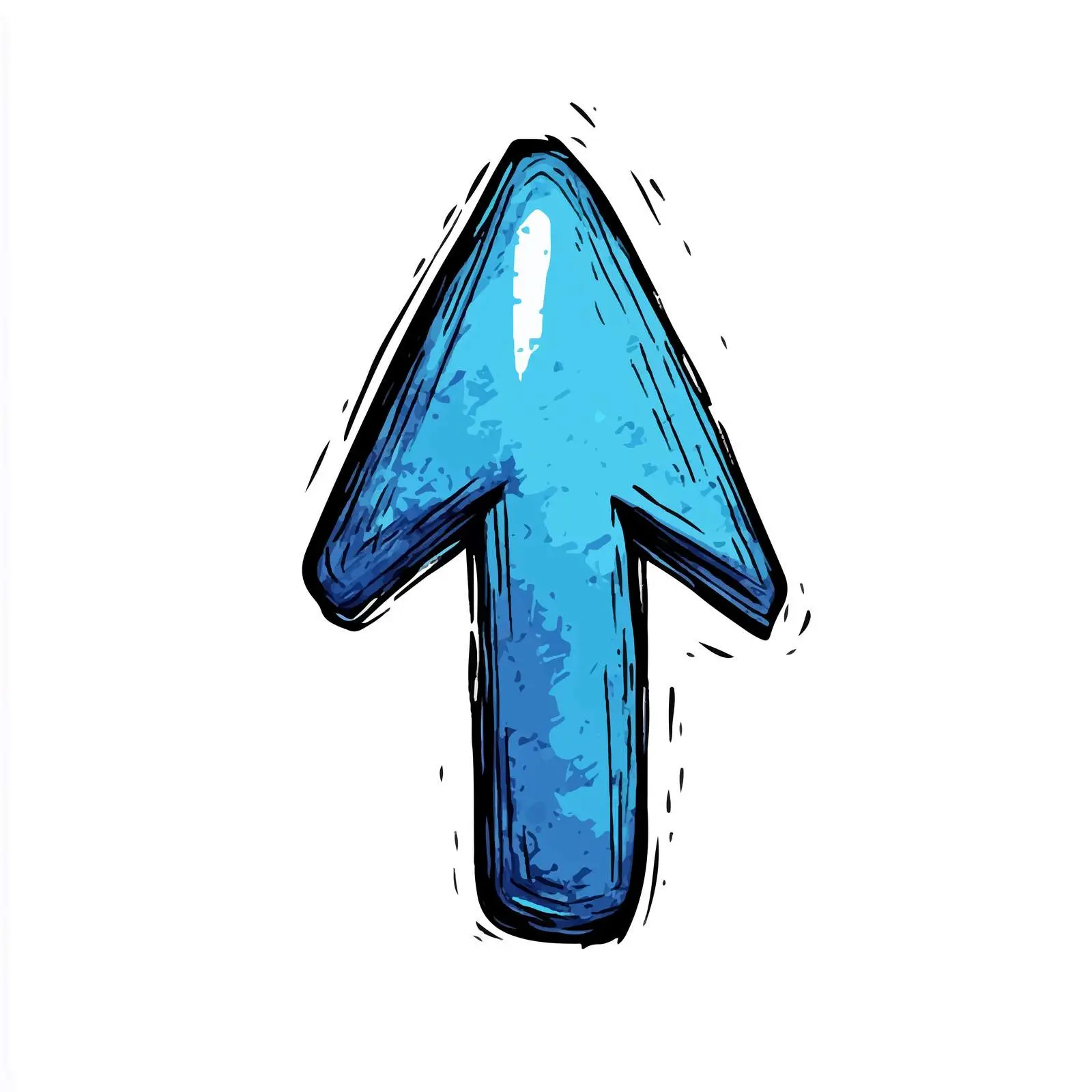 Hand Drawn Down Arrow Vector Illustration — free download from Dotvec