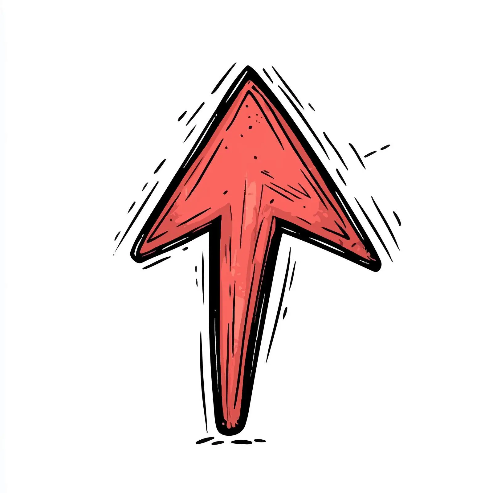 Cartoon Down Arrow Vector Illustration – free directional symbol image from Dotvec