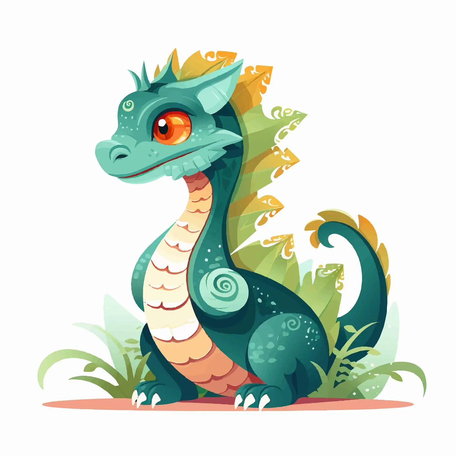 Dragon Year Symbol - Chinese Zodiac Vector Art – free chinese zodiac image from Dotvec