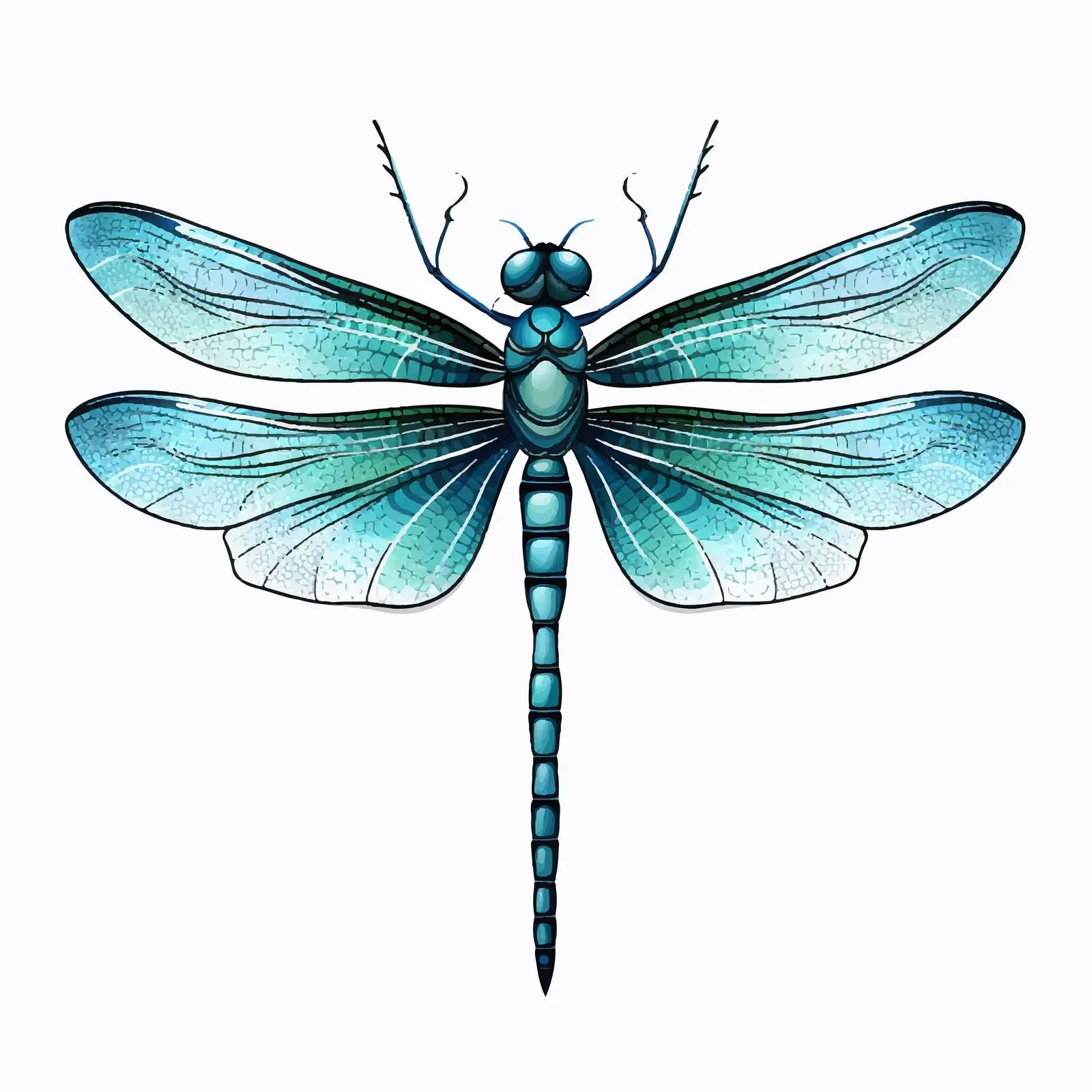 Isolated Dragonfly Vector Illustration on White Background — free download from Dotvec