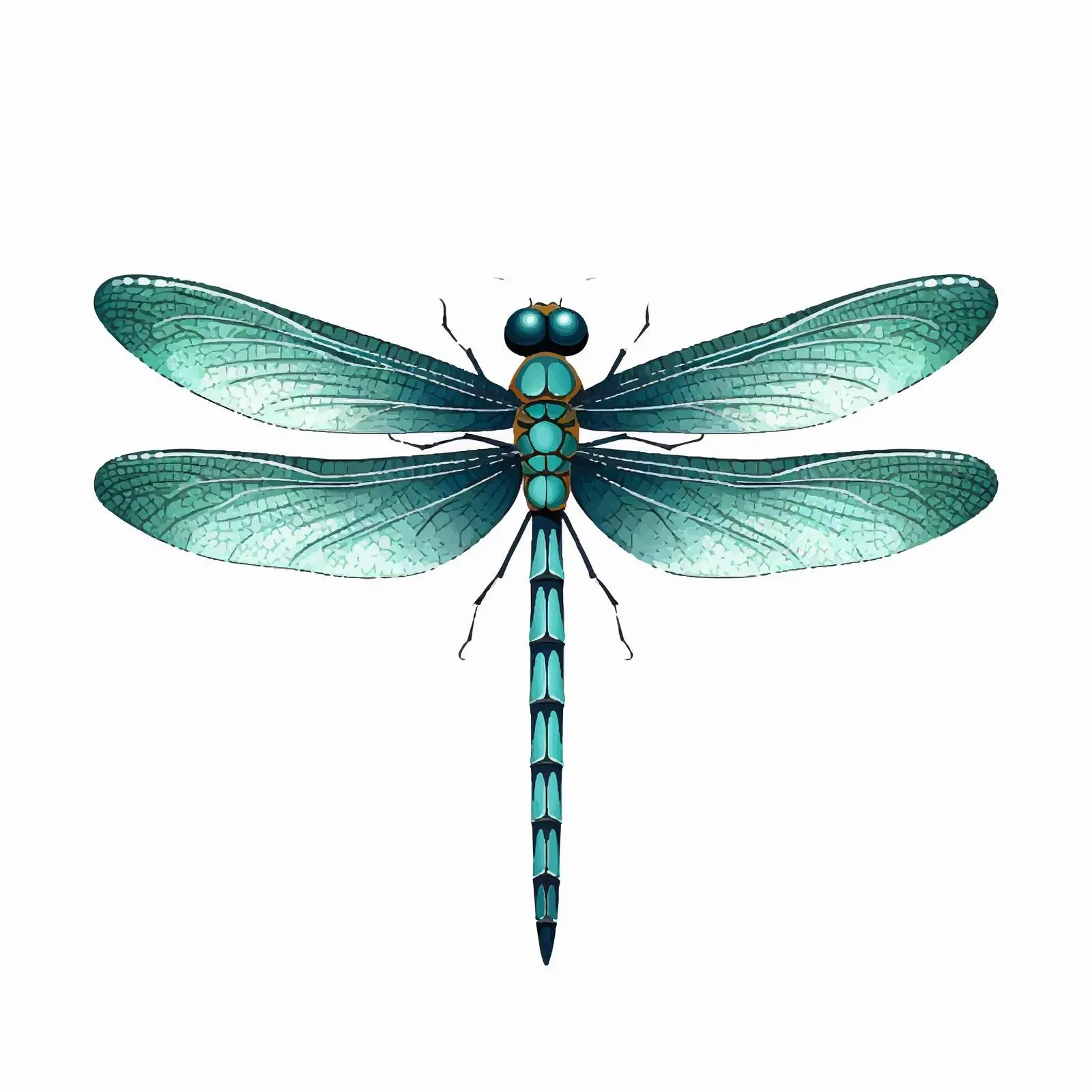 Isolated Dragonfly Vector Illustration on White Background — free download from Dotvec