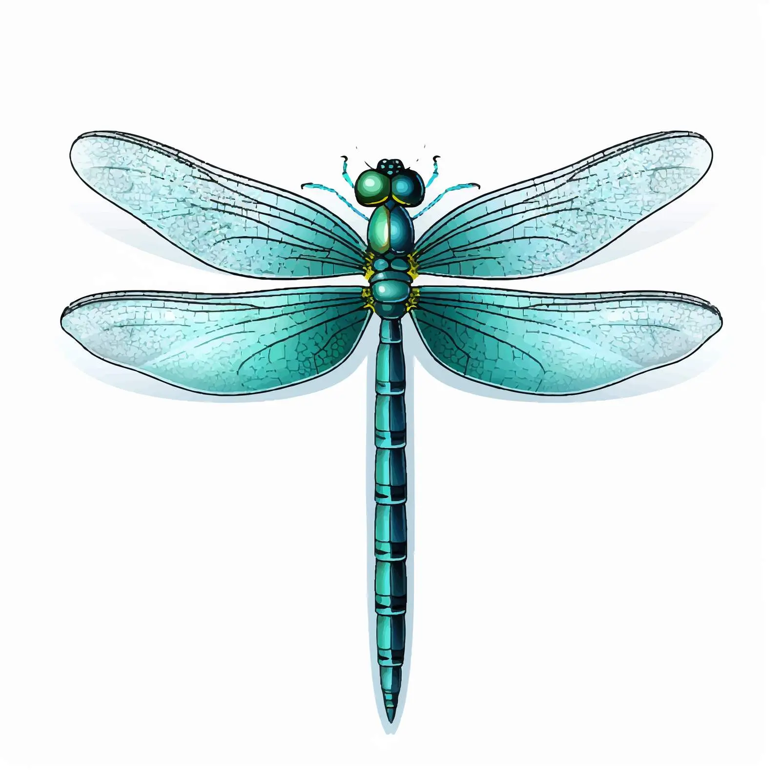 Dragonfly Vector Illustration on White Background — free download from Dotvec
