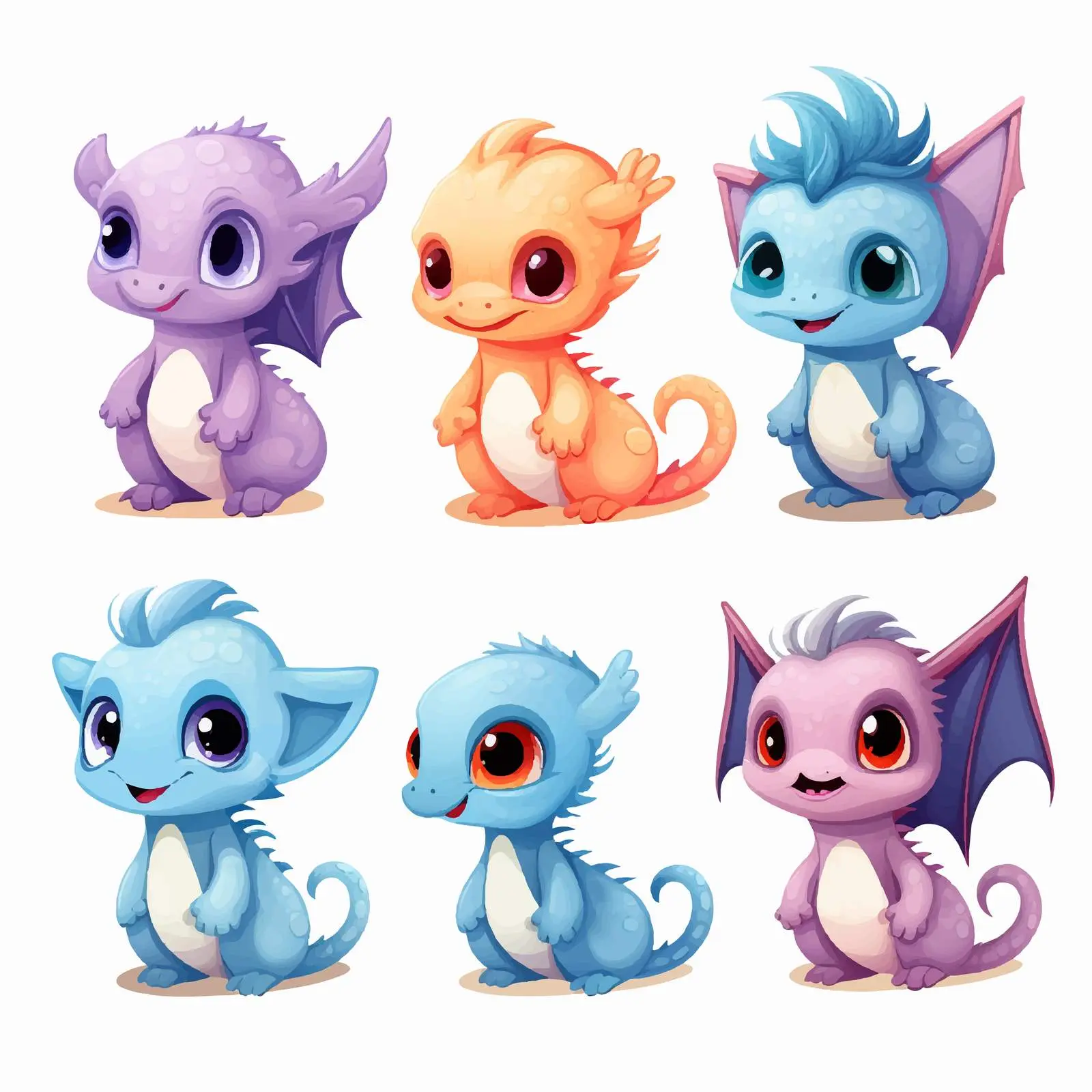 Cartoon Dragon Illustration on White Background — free download from Dotvec