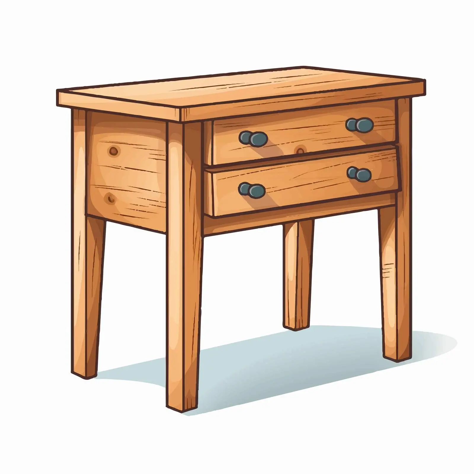 Cartoon Drawer Table Vector Illustration — free download from Dotvec